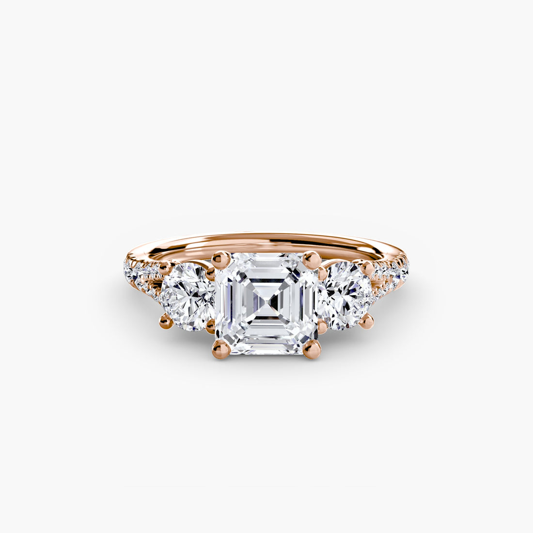 Three-Stone with Pavé Band 3 ALZA