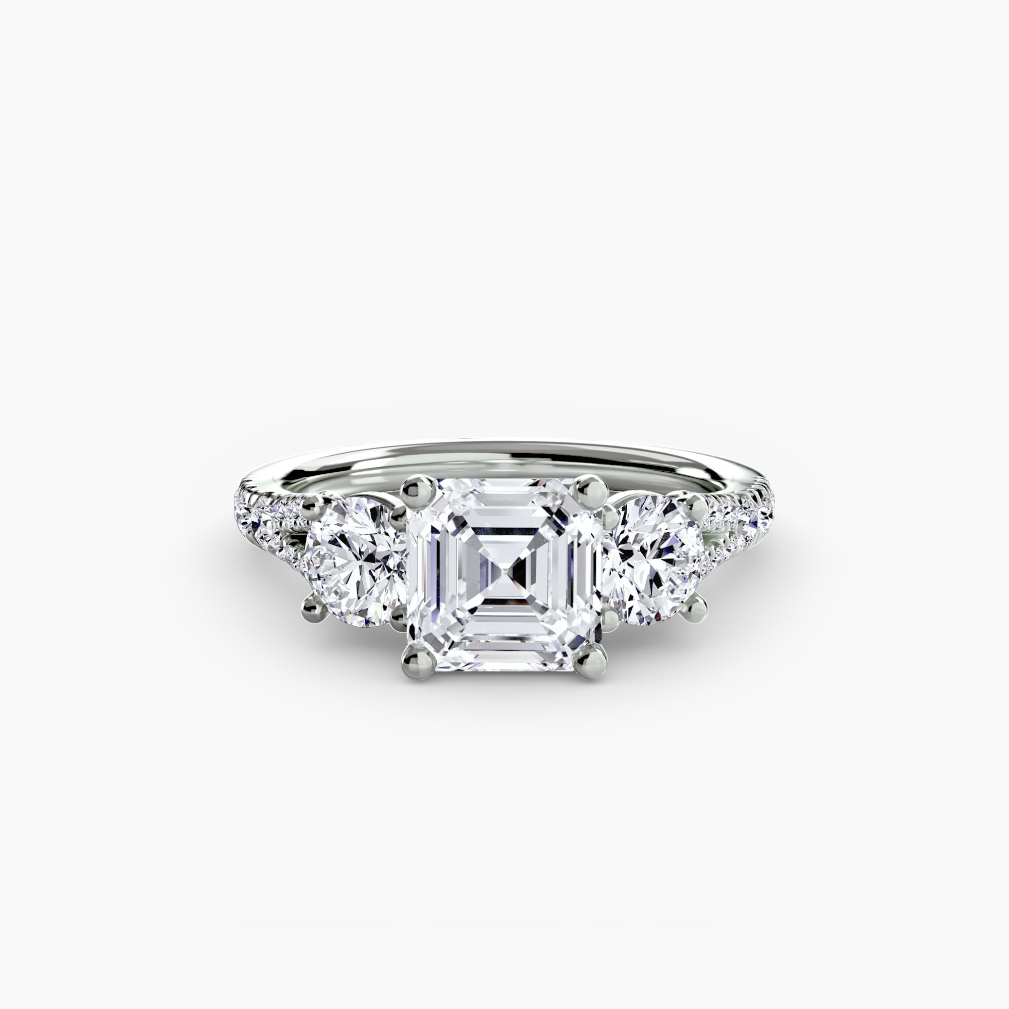 Three-Stone with Pavé Band 3 ALZA