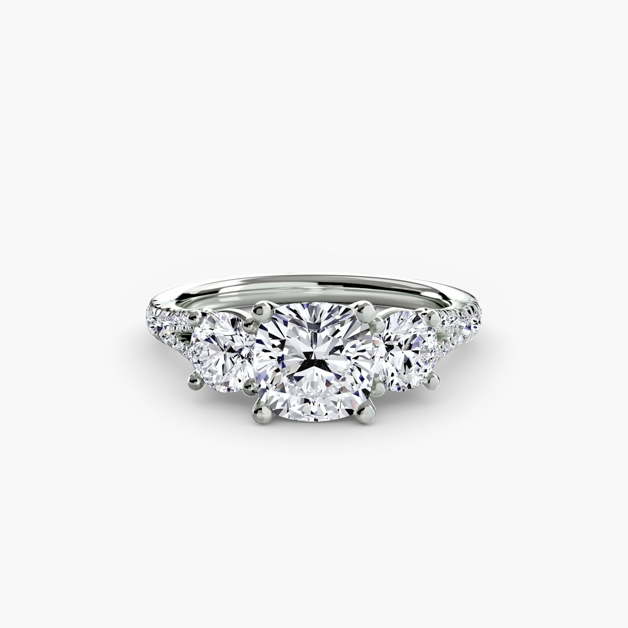 Three-Stone with Pavé Band 3 ALZA