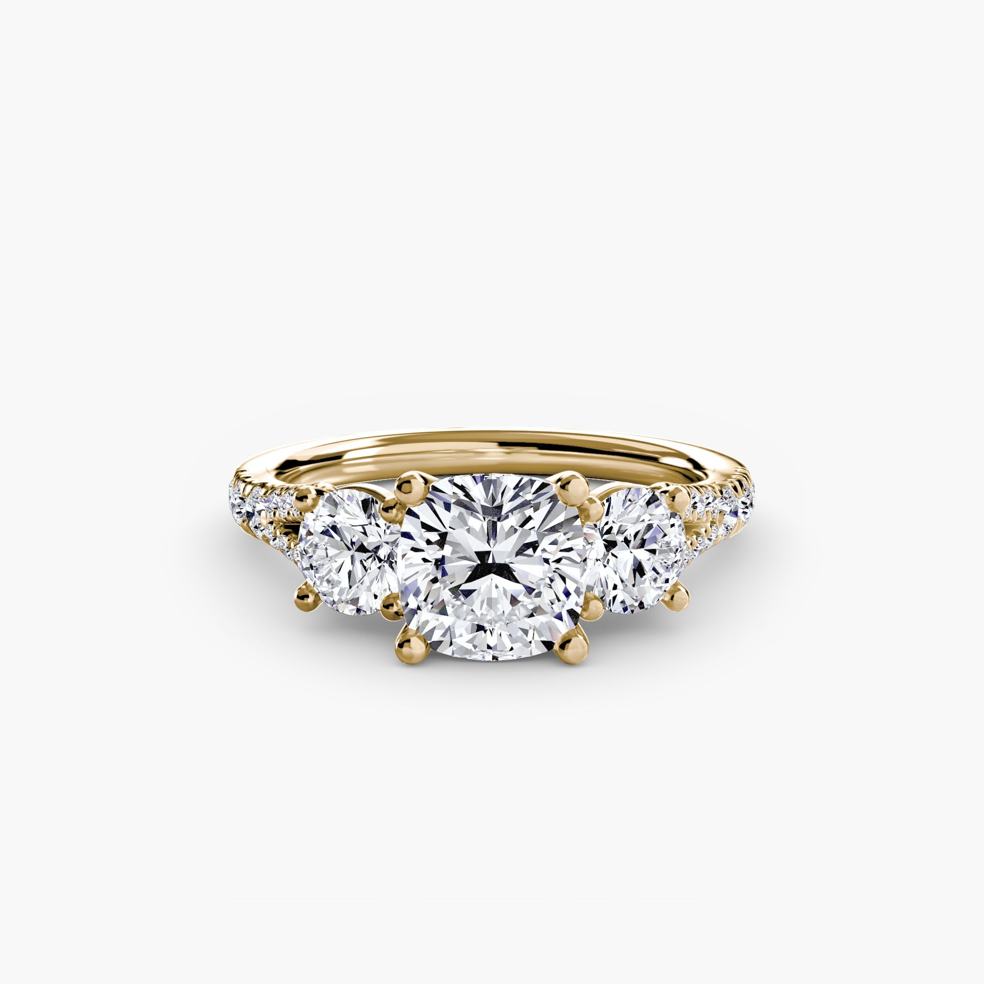 Three-Stone with Pavé Band 3 ALZA