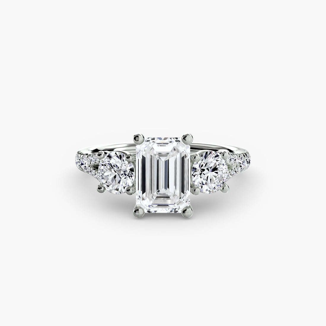 Three-Stone with Pavé Band 3 ALZA