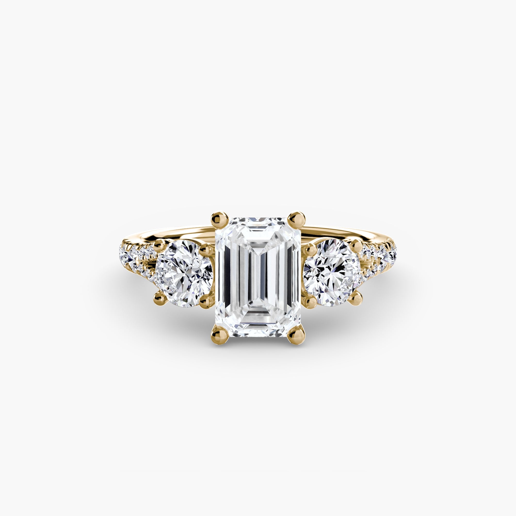 Three-Stone with Pavé Band 3 ALZA