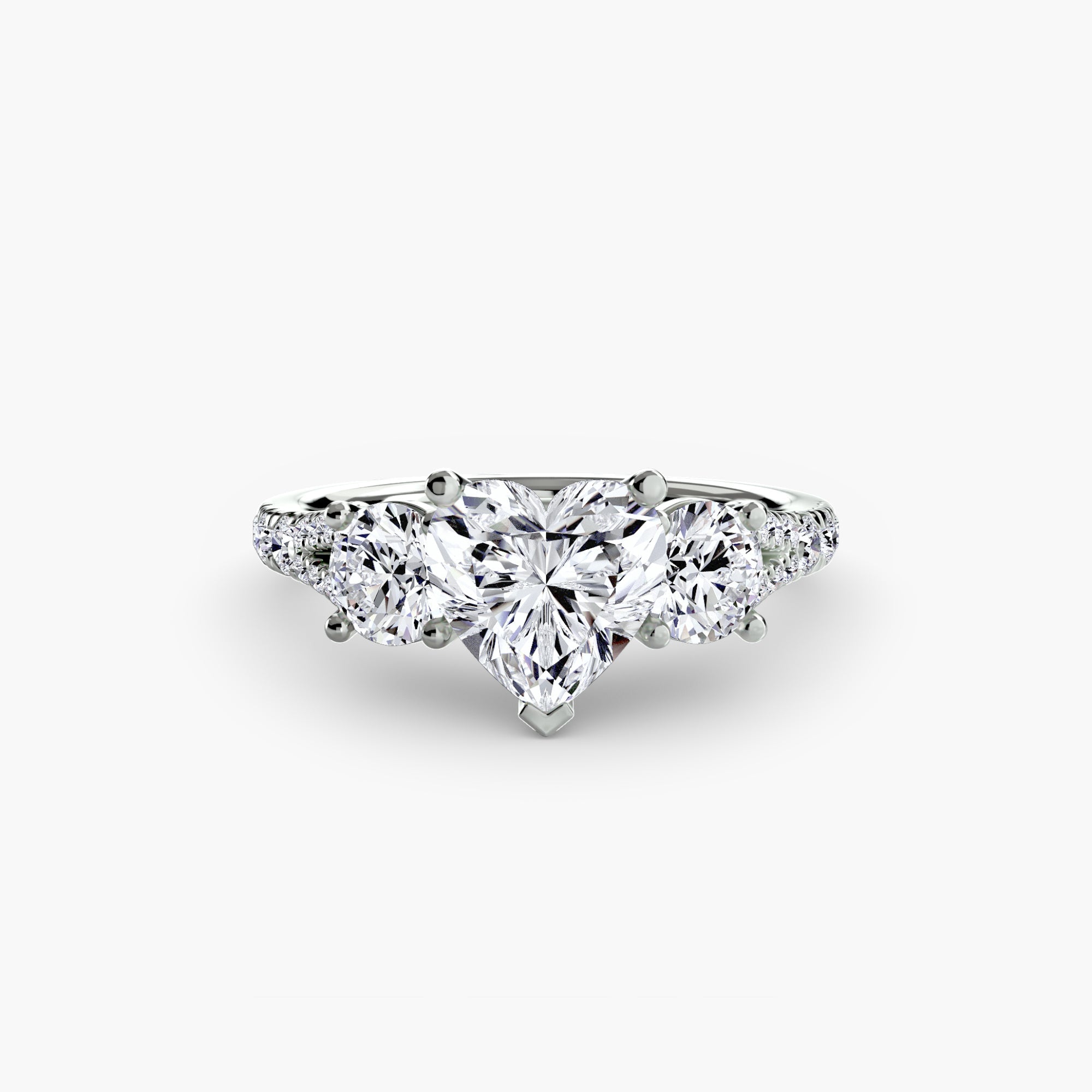 Three-Stone with Pavé Band 3 ALZA