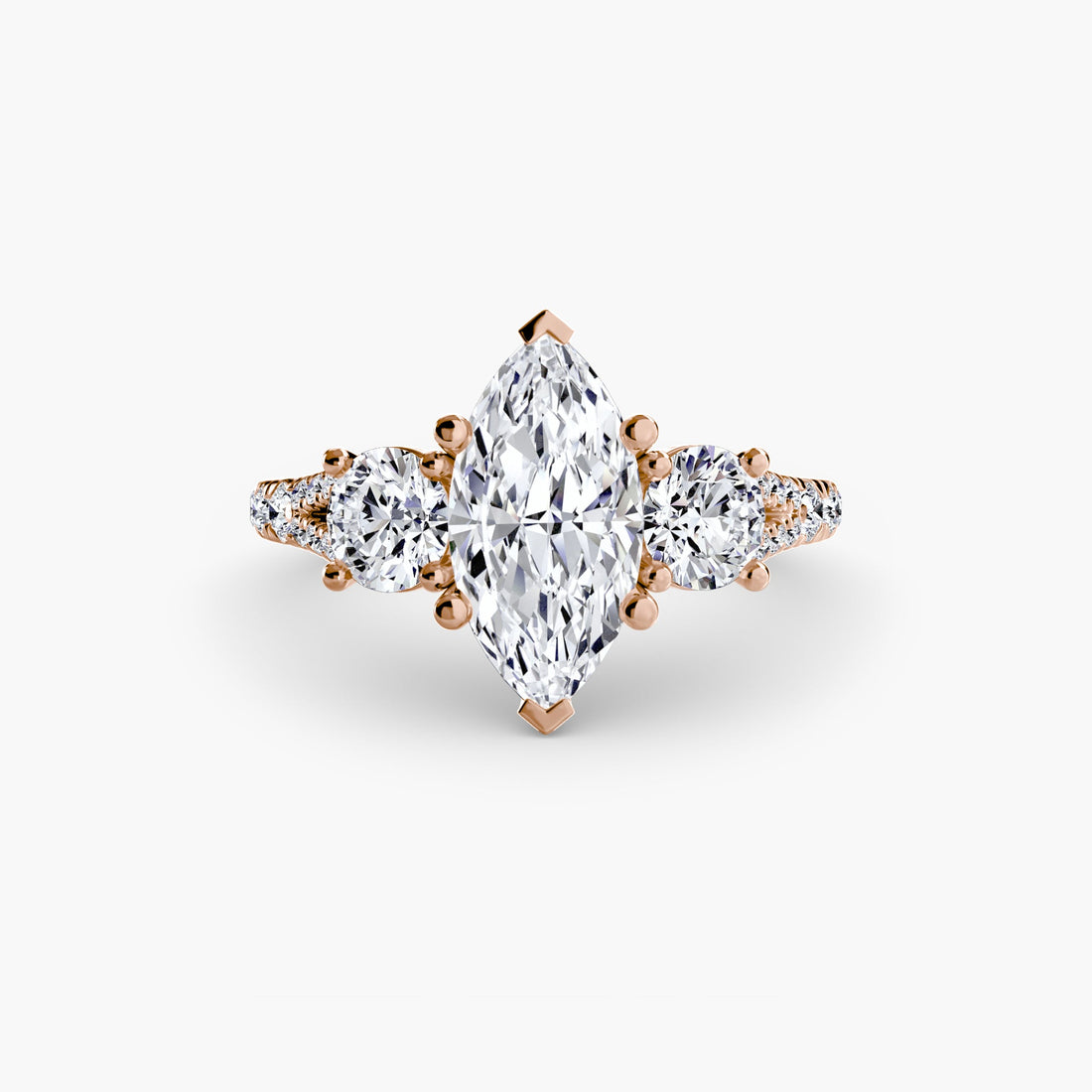 Three-Stone with Pavé Band 3 ALZA
