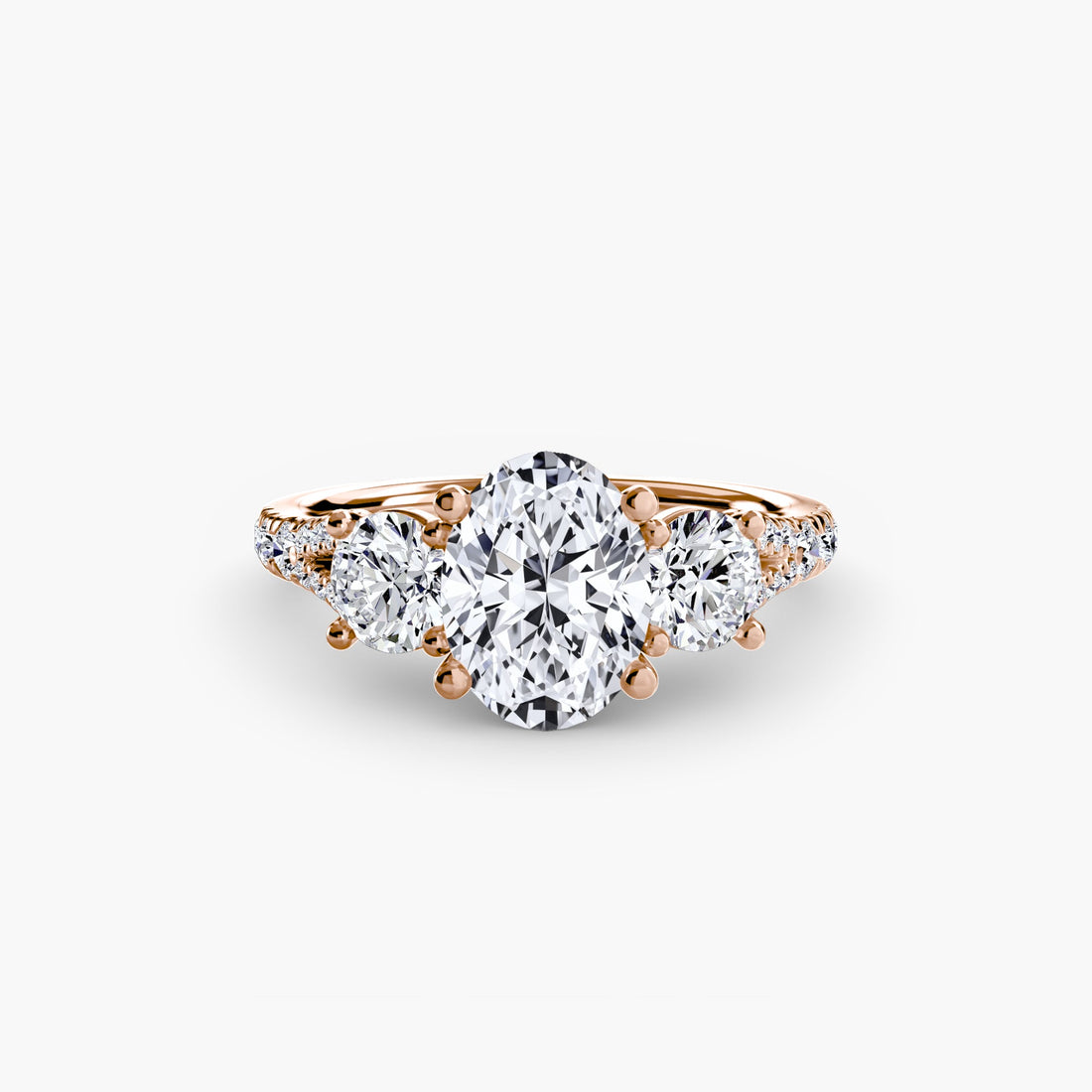 Three-Stone with Pavé Band 3 ALZA