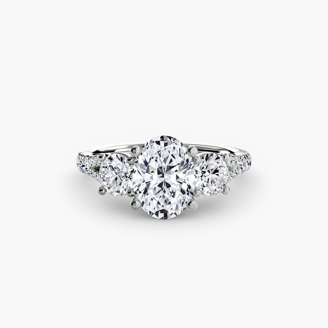 Three-Stone with Pavé Band 3 ALZA
