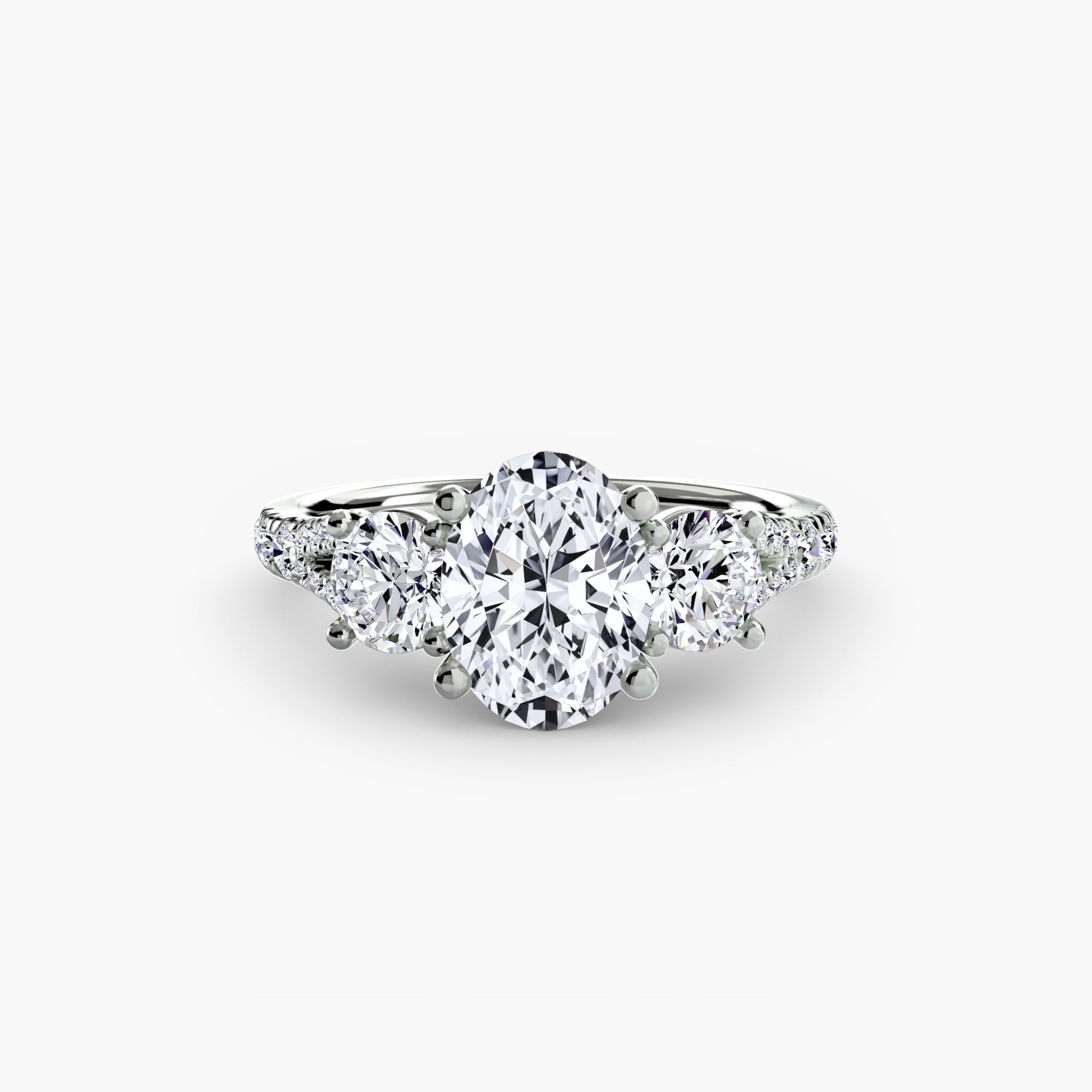 Three-Stone with Pavé Band 3 ALZA