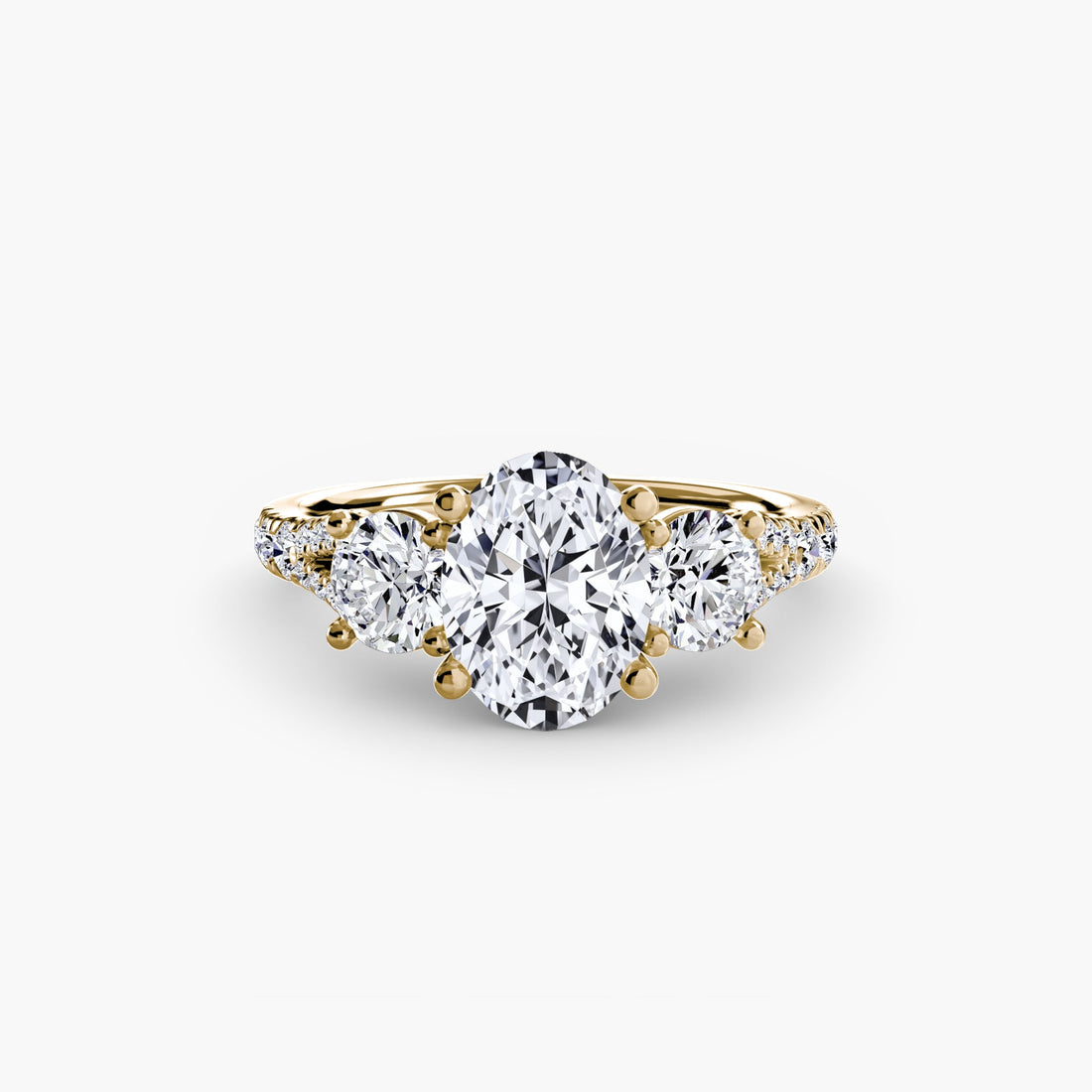 Three-Stone with Pavé Band 3 ALZA