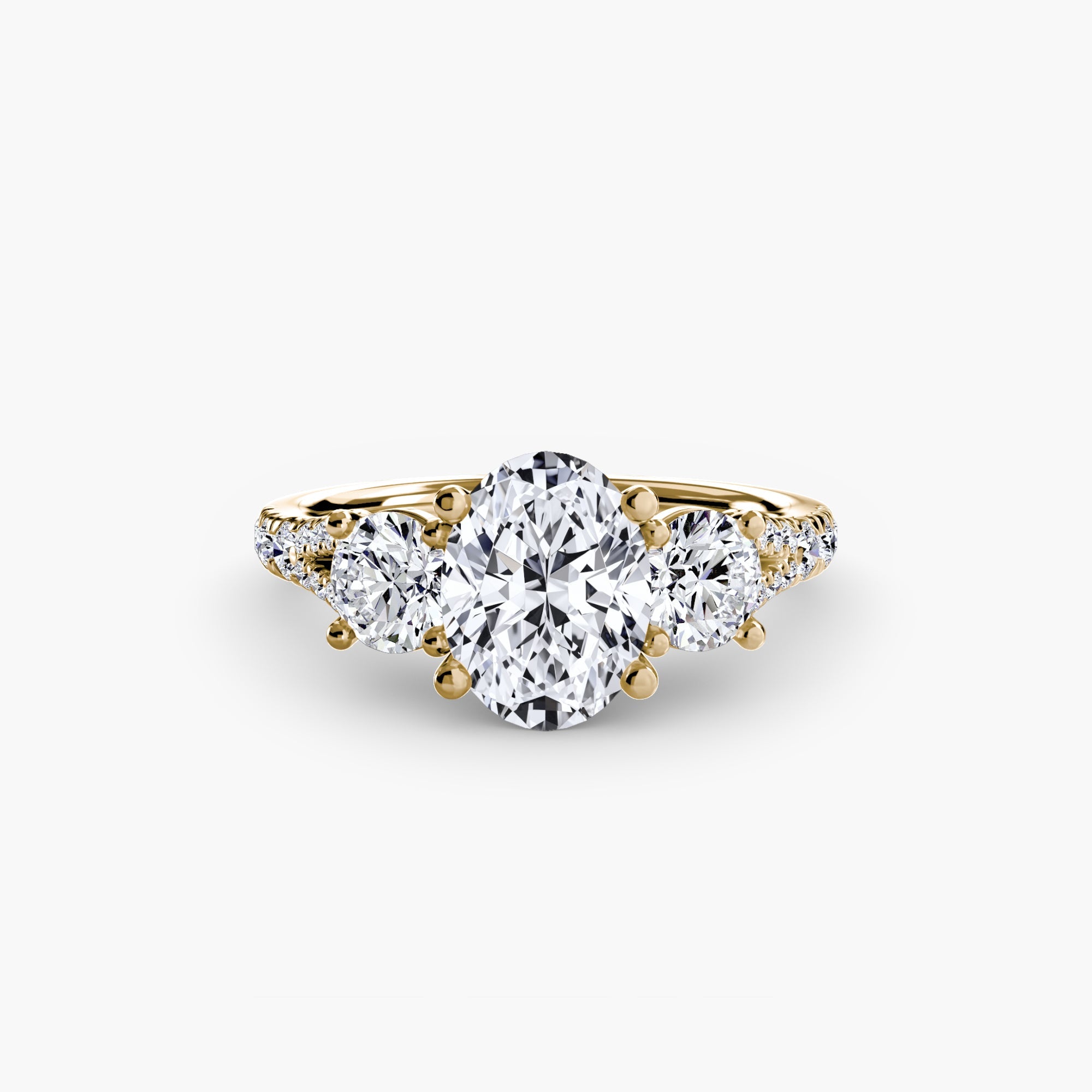 Three-Stone with Pavé Band 3 ALZA