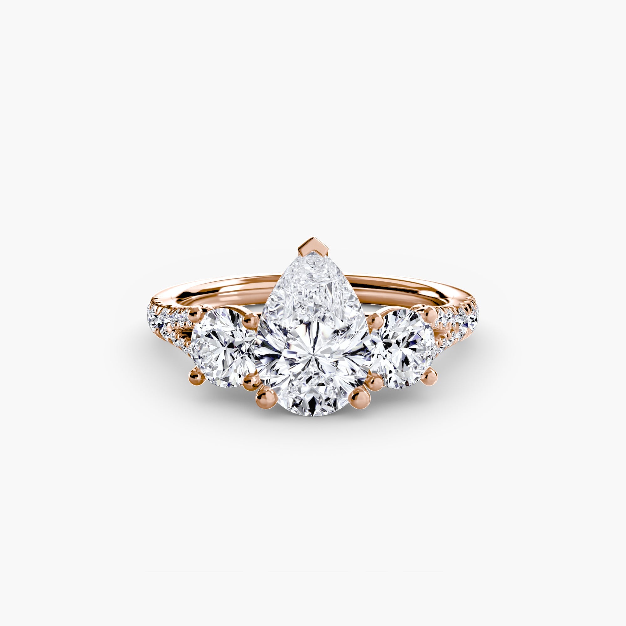Three-Stone with Pavé Band 3 ALZA