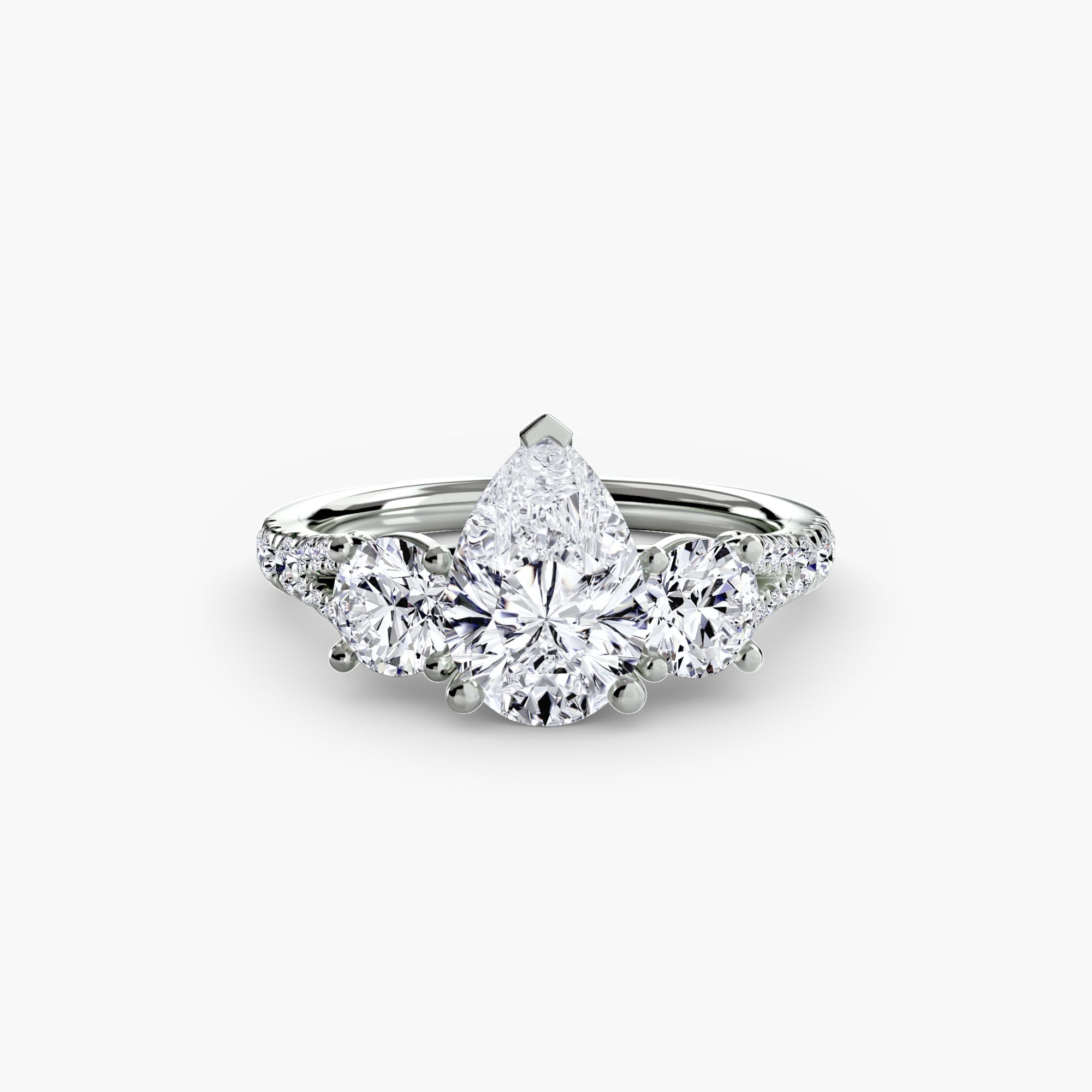 Three-Stone with Pavé Band 3 ALZA