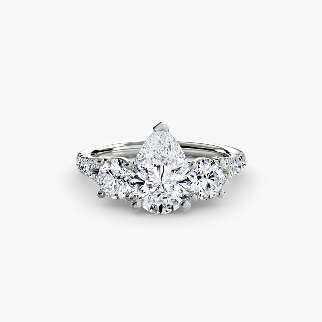 Three-Stone with Pavé Band 3 ALZA