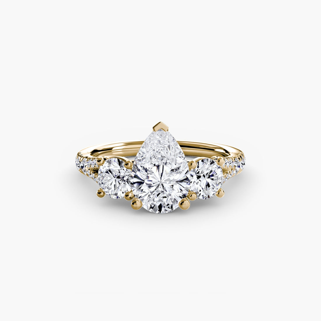 Three-Stone with Pavé Band 3 ALZA