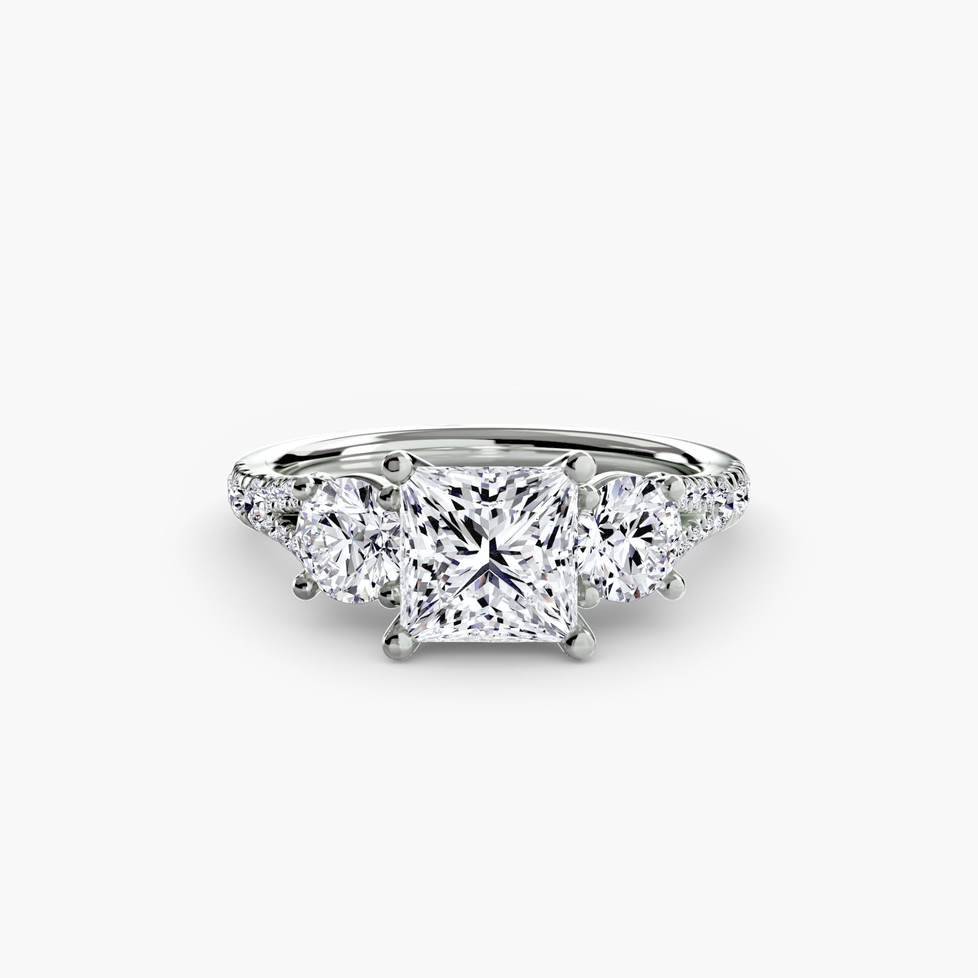 Three-Stone with Pavé Band 3 ALZA