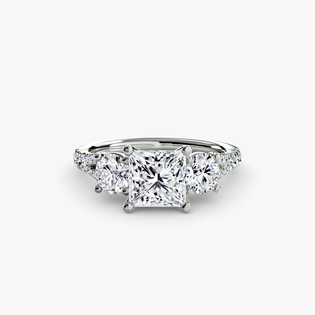 Three-Stone with Pavé Band 3 ALZA