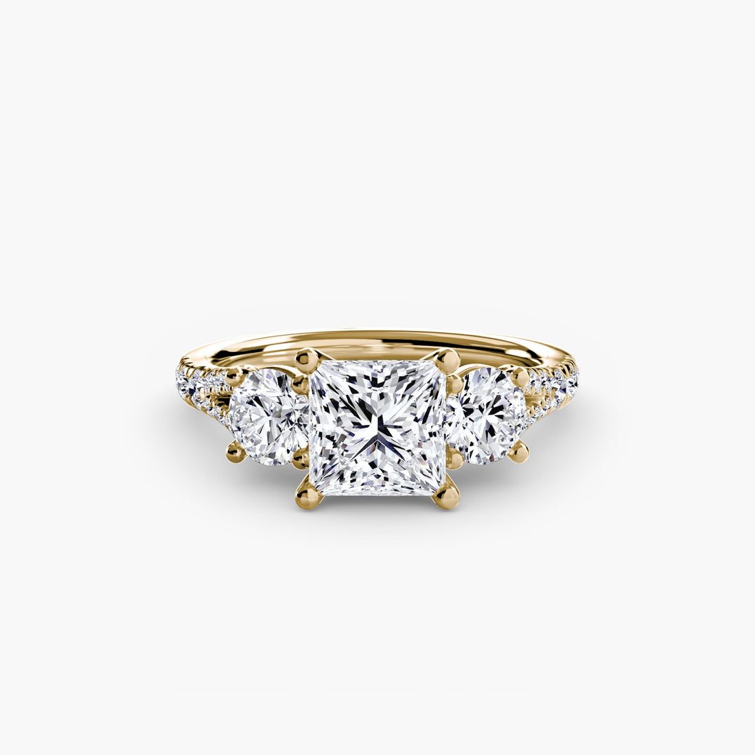 Three-Stone with Pavé Band 3 ALZA