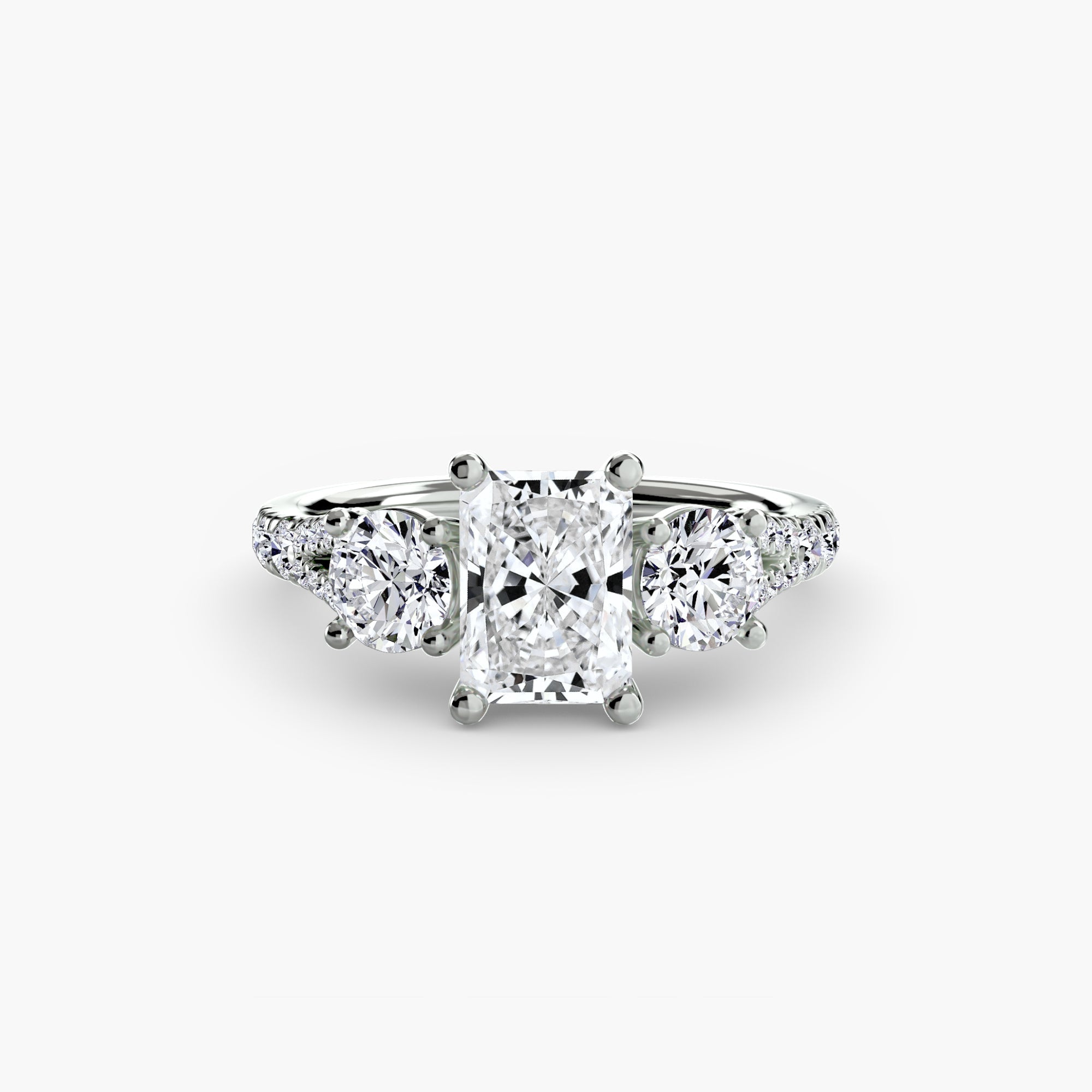 Three-Stone with Pavé Band 3 ALZA