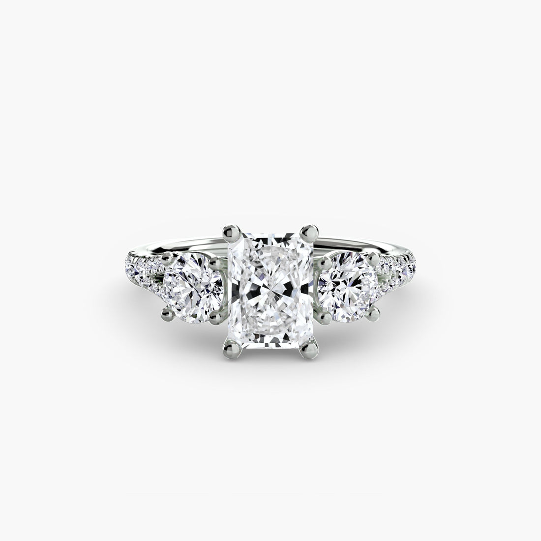 Three-Stone with Pavé Band 3 ALZA