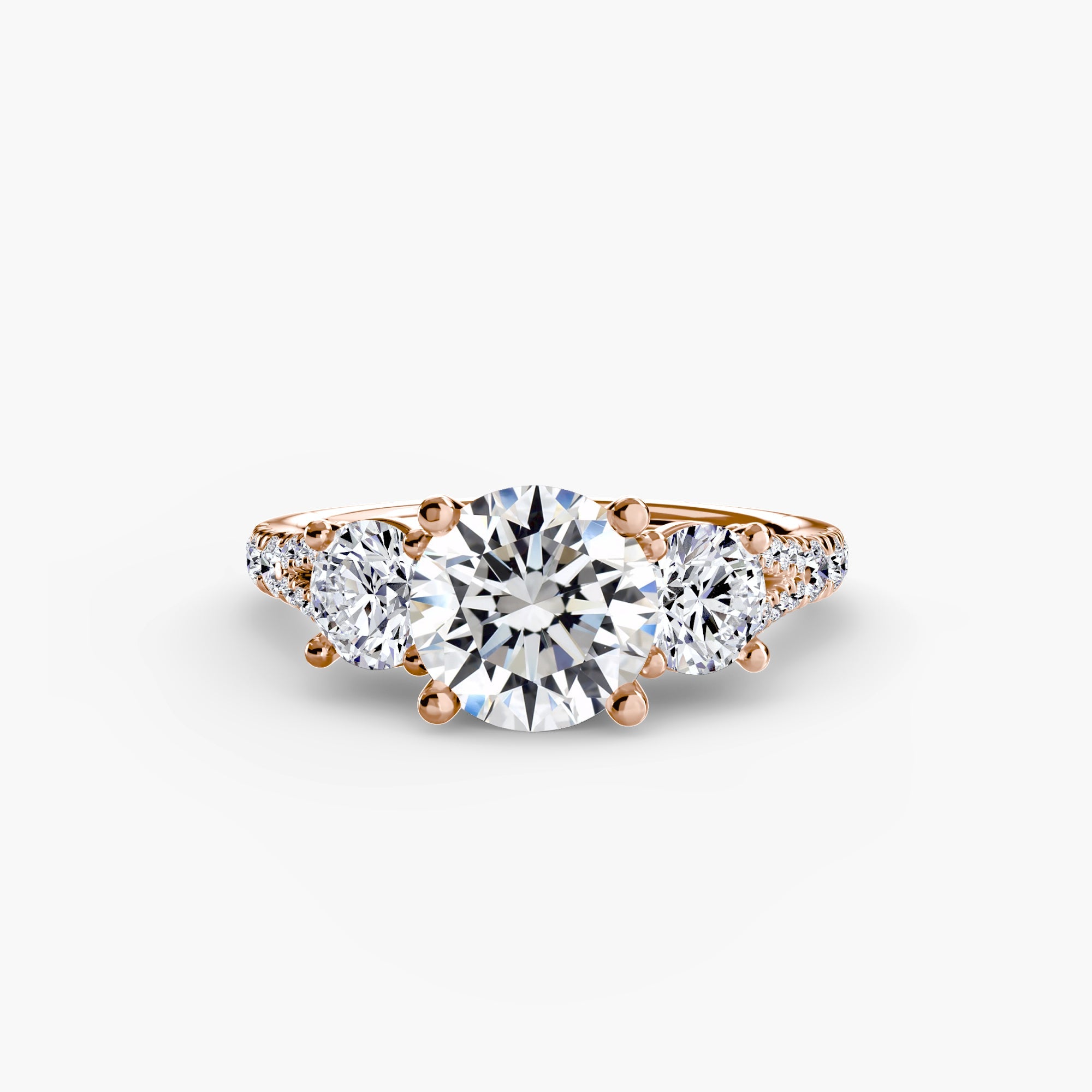 Three-Stone with Pavé Band 3 ALZA