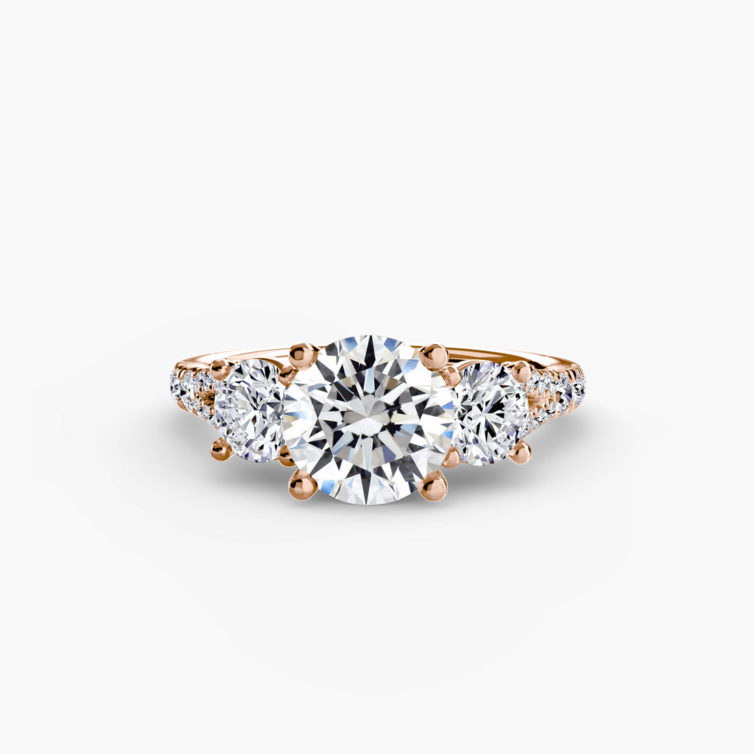Three-Stone with Pavé Band 3 ALZA
