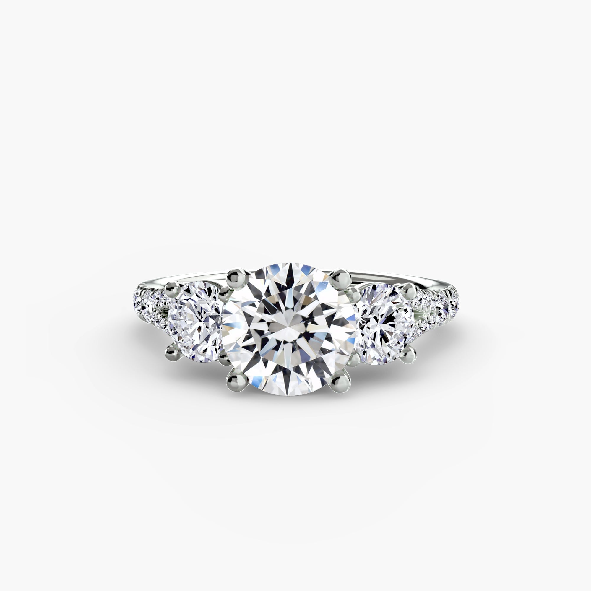 Three-Stone with Pavé Band 3 ALZA
