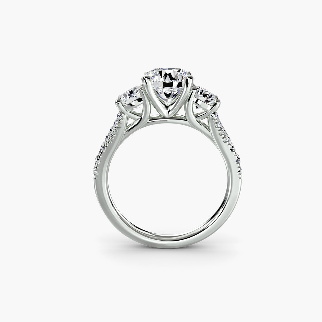 Three-Stone with Pavé Band 3 ALZA