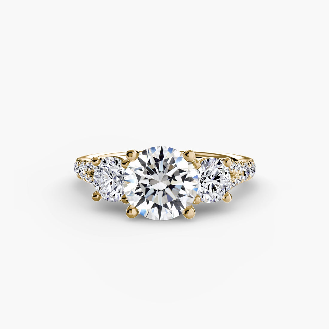 Three-Stone with Pavé Band 3 ALZA