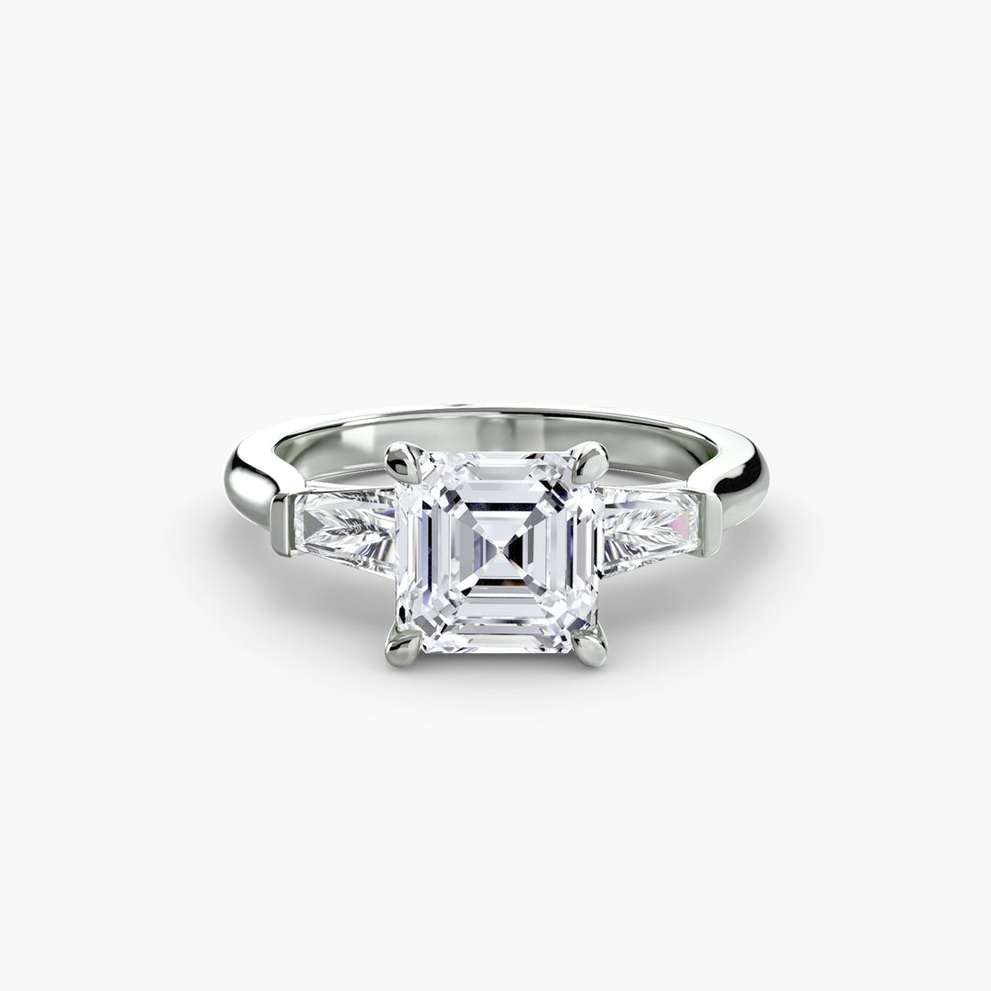 Three-Stone Ring (Baguette Side Stones) ALZA
