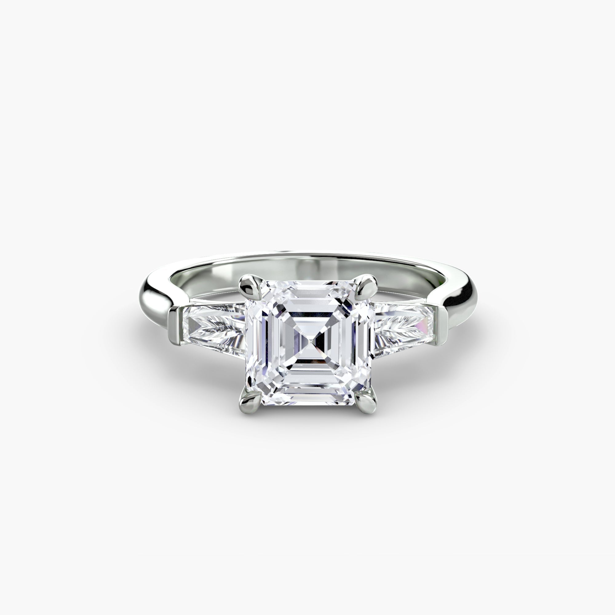 Three-Stone Ring (Baguette Side Stones) ALZA