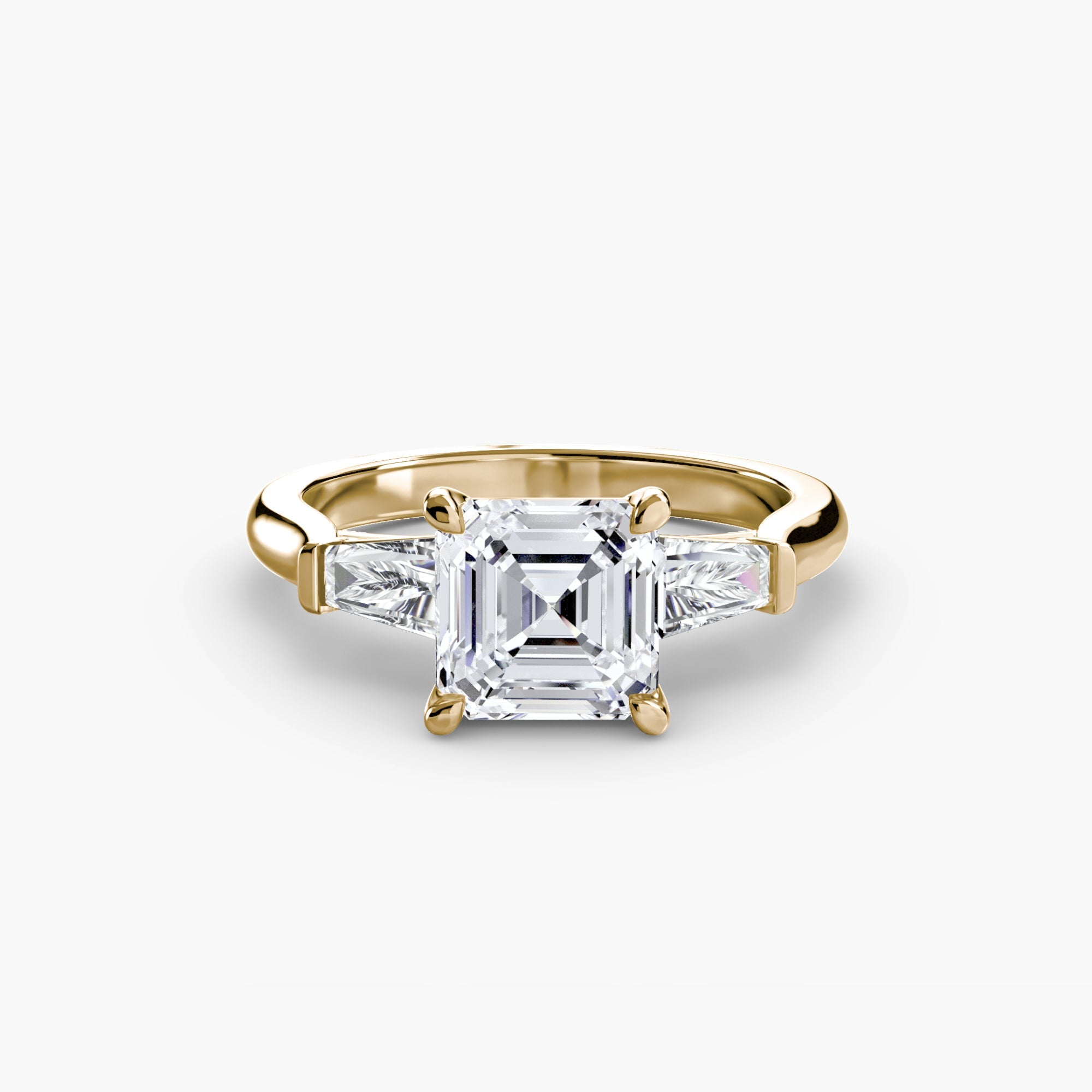 Three-Stone Ring (Baguette Side Stones) ALZA