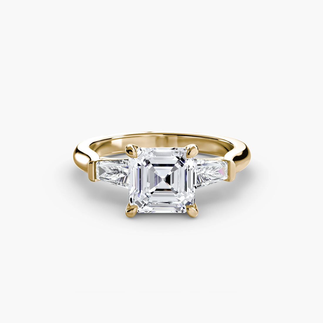 Three-Stone Ring (Baguette Side Stones) ALZA