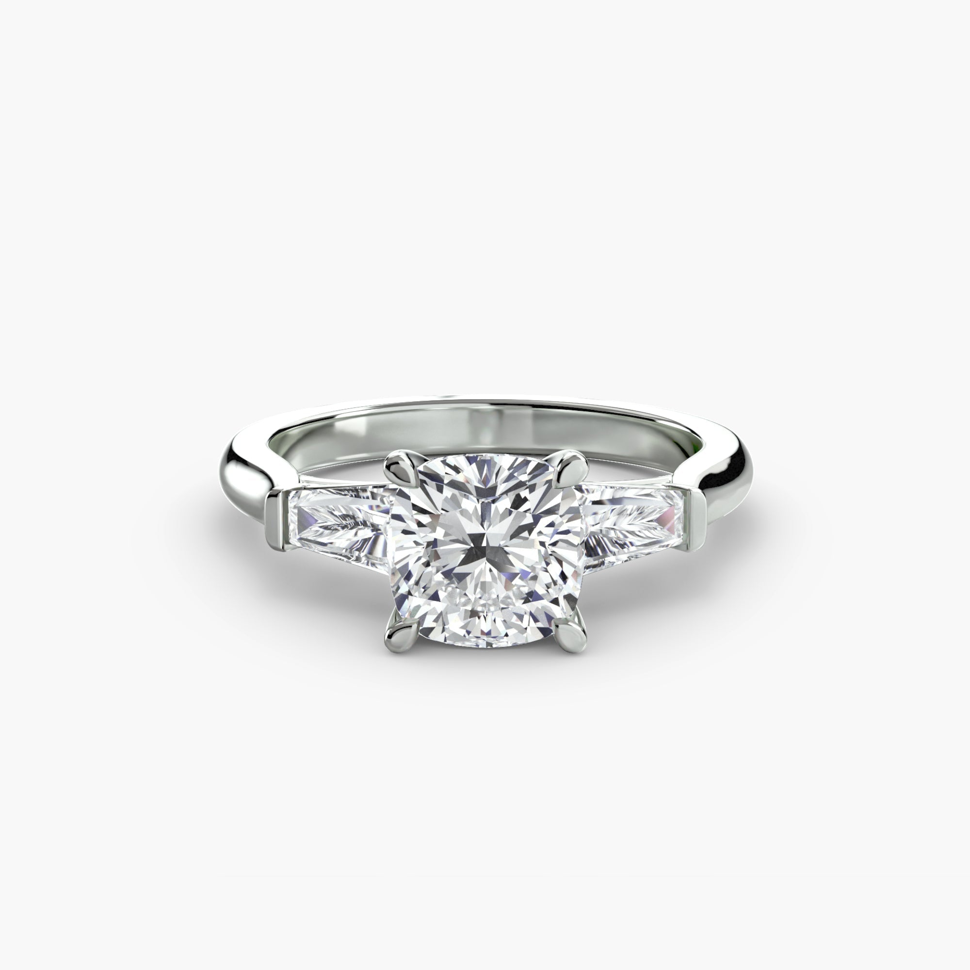 Three-Stone Ring (Baguette Side Stones) ALZA