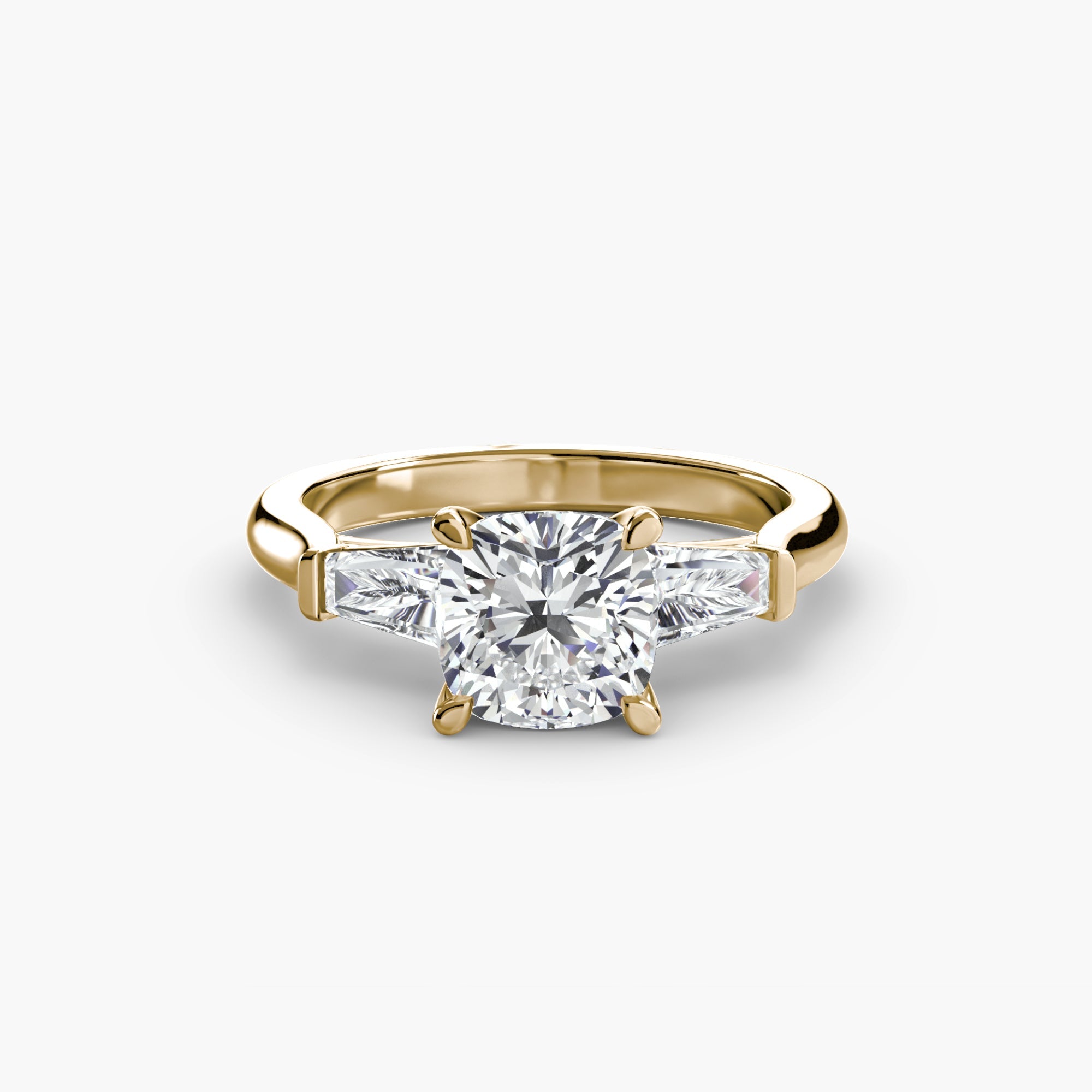 Three-Stone Ring (Baguette Side Stones) ALZA