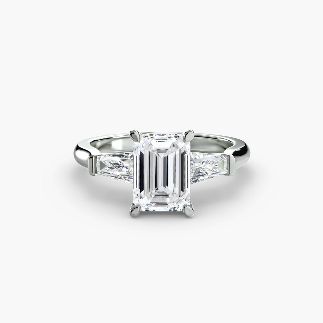 Three-Stone Ring (Baguette Side Stones) ALZA