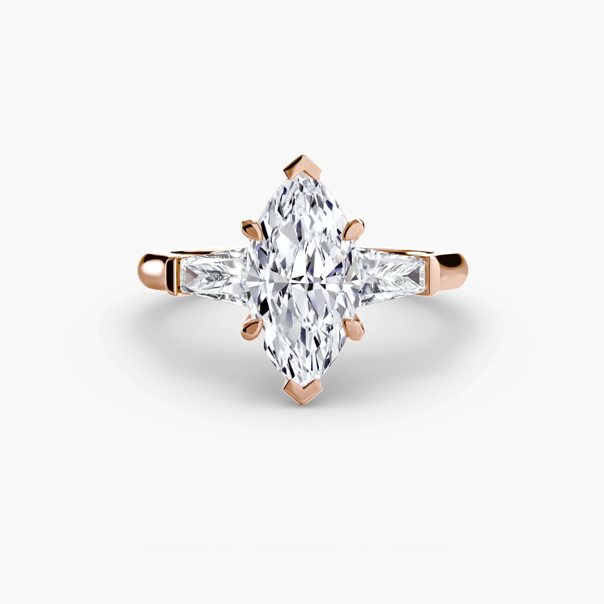 Three-Stone Ring (Baguette Side Stones) ALZA