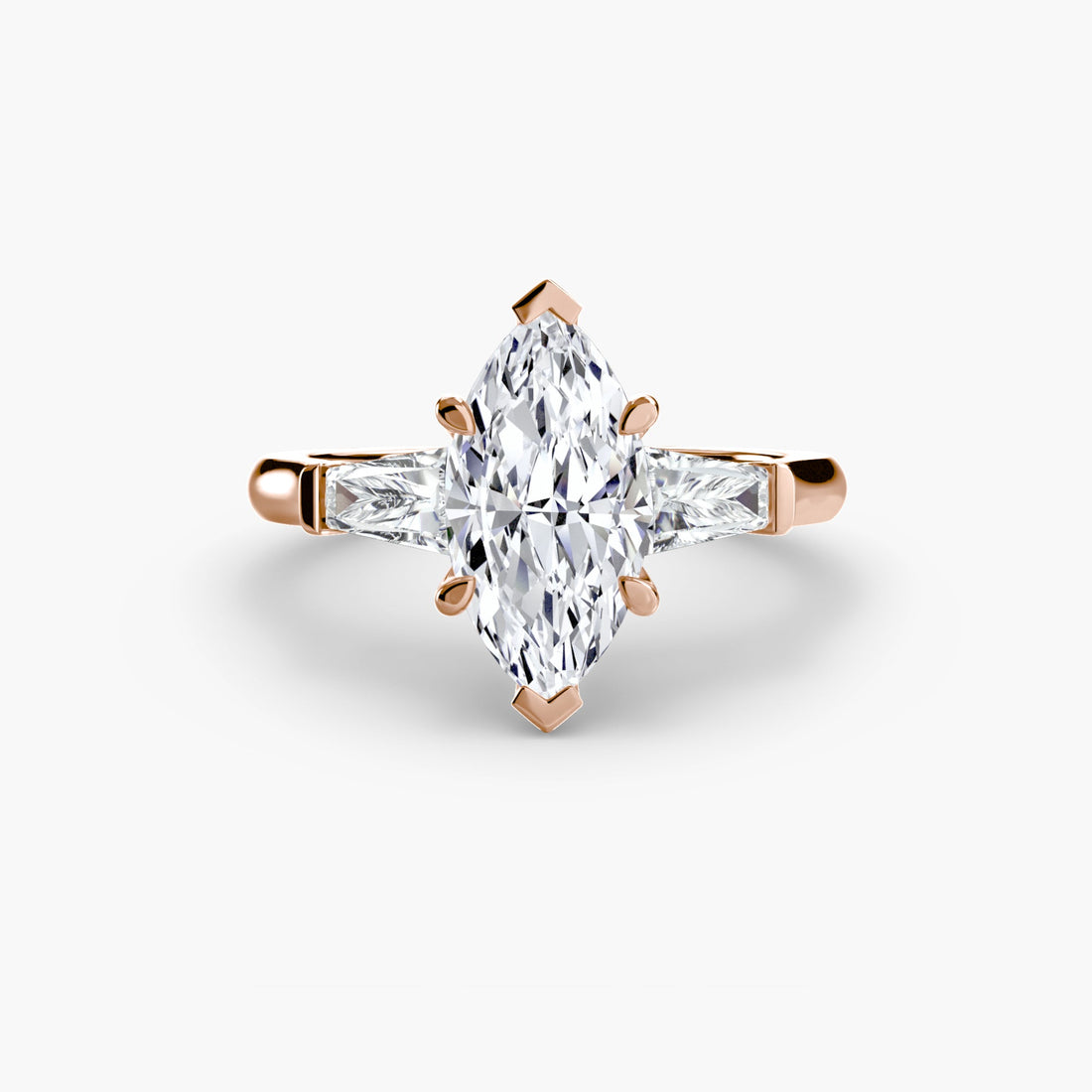 Three-Stone Ring (Baguette Side Stones) ALZA