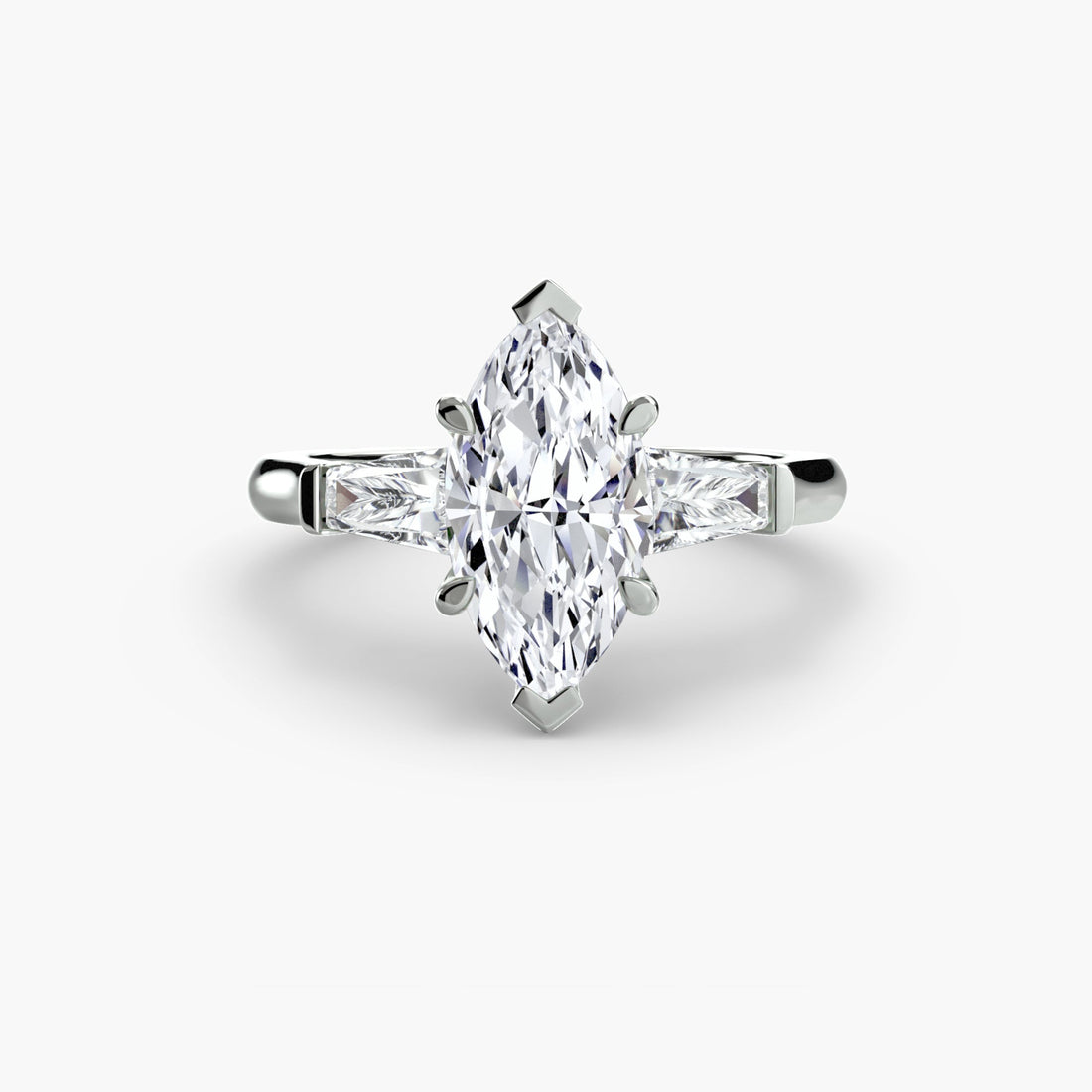 Three-Stone Ring (Baguette Side Stones) ALZA