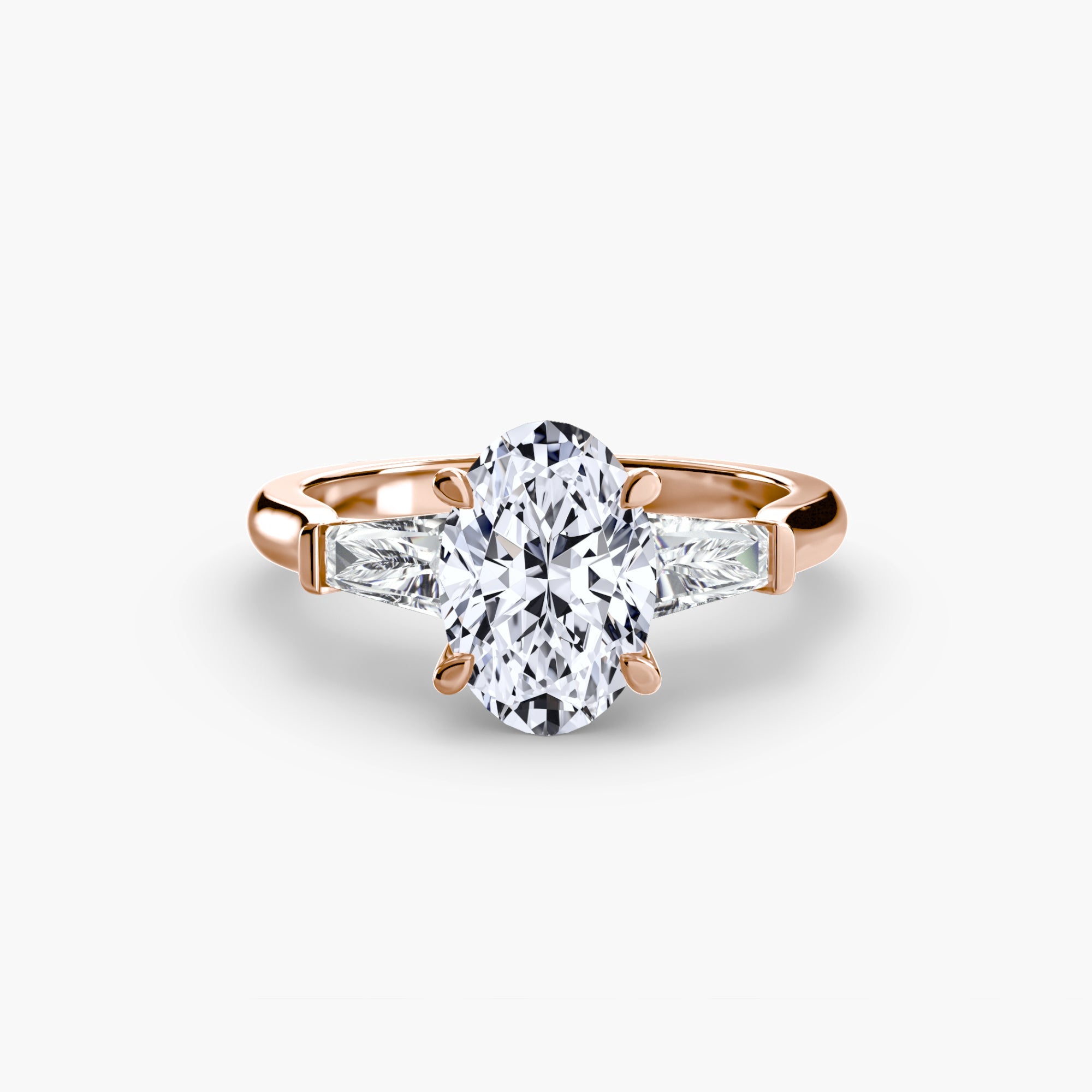 Three-Stone Ring (Baguette Side Stones) ALZA