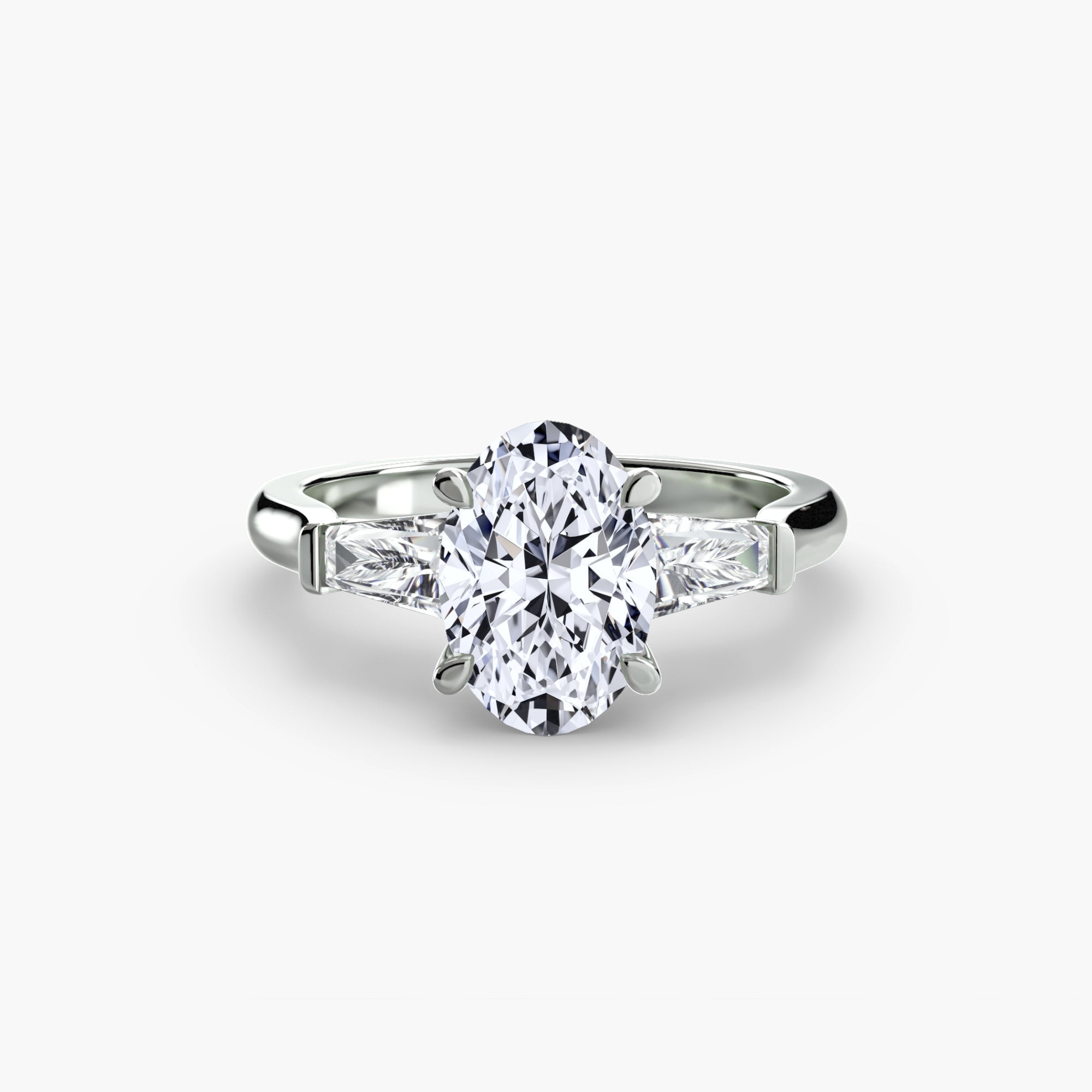 Three-Stone Ring (Baguette Side Stones) ALZA
