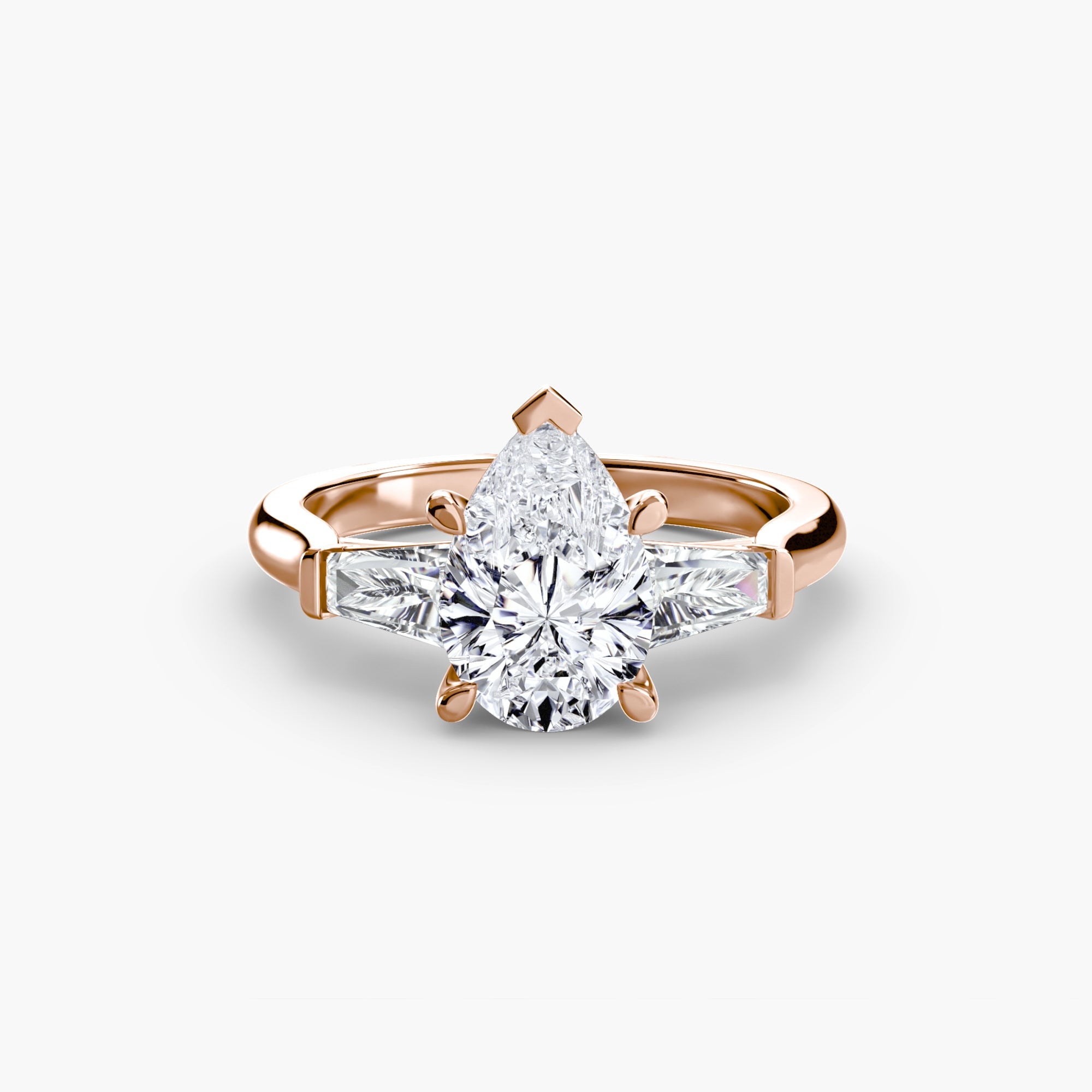 Three-Stone Ring (Baguette Side Stones) ALZA