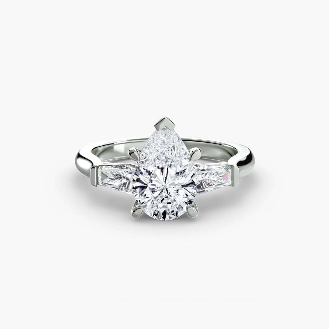 Three-Stone Ring (Baguette Side Stones) ALZA