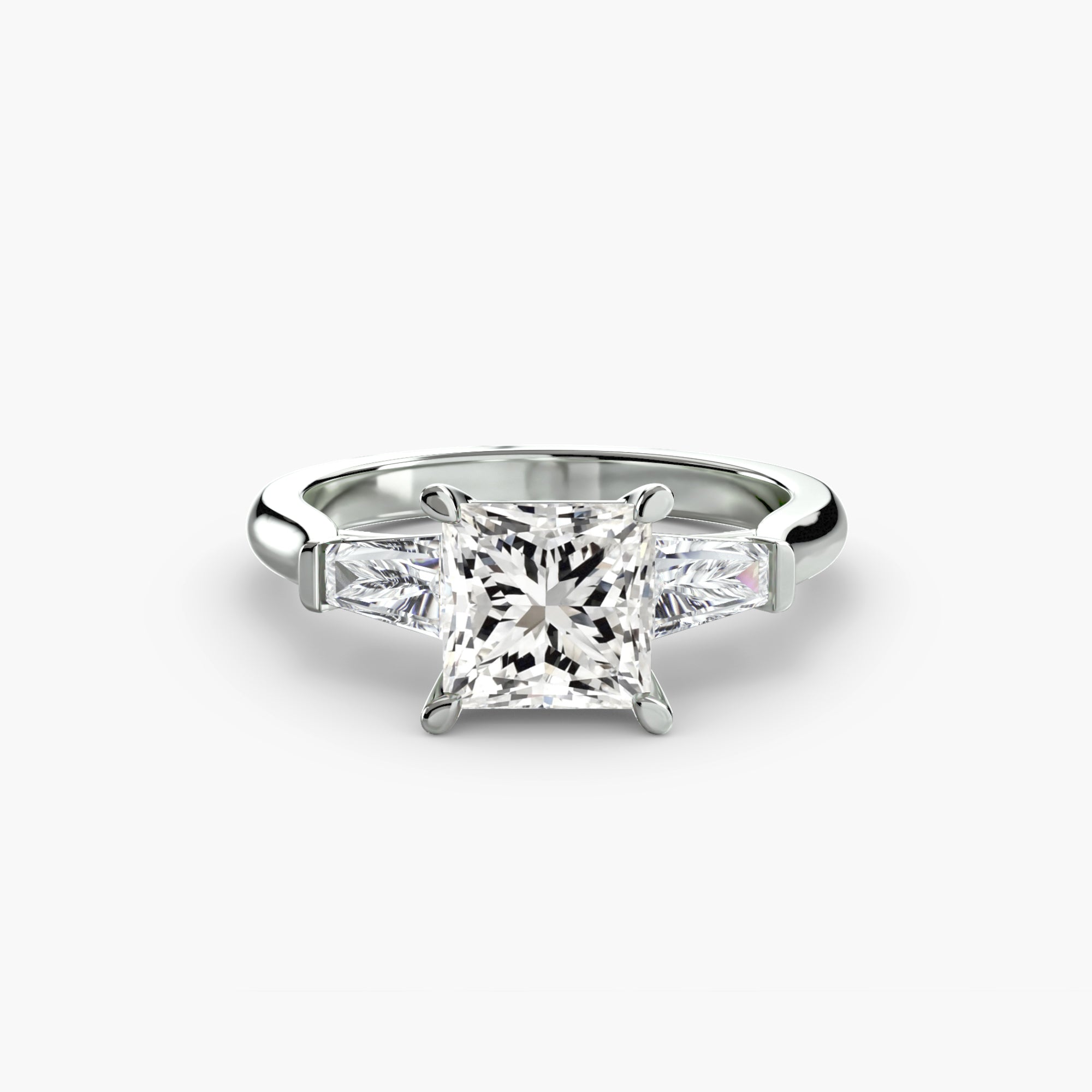 Three-Stone Ring (Baguette Side Stones) ALZA