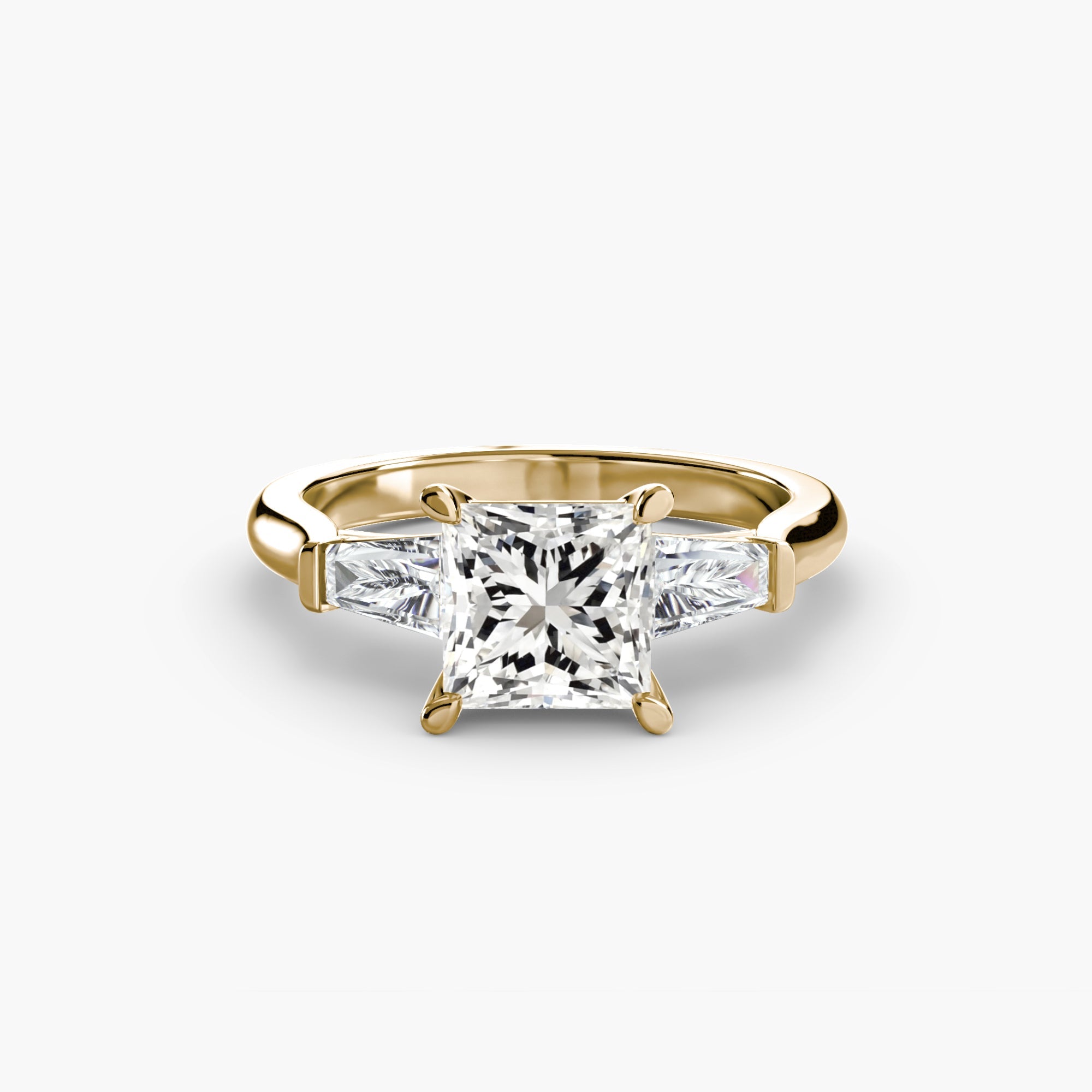 Three-Stone Ring (Baguette Side Stones) ALZA