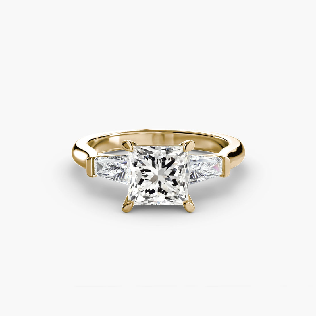 Three-Stone Ring (Baguette Side Stones) ALZA