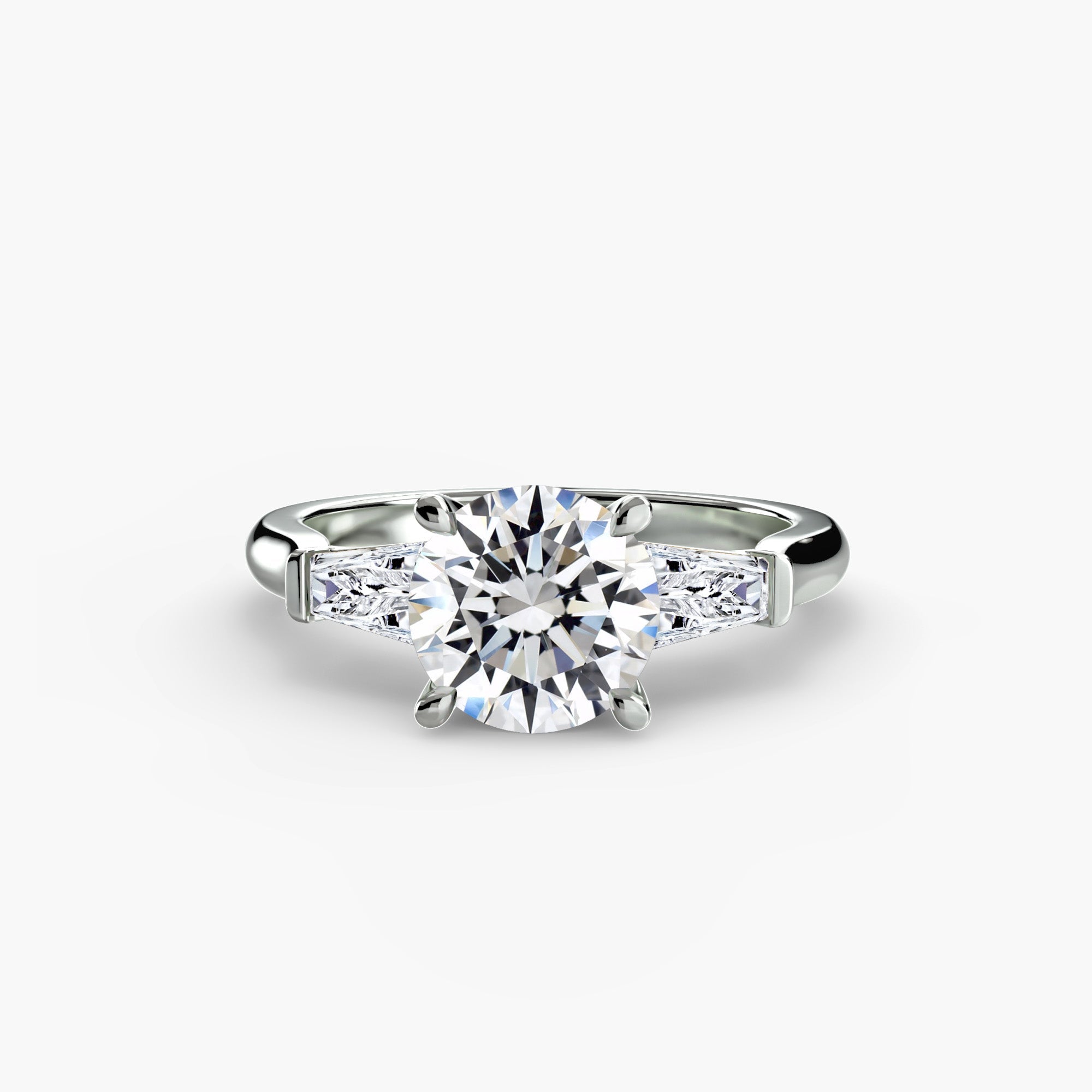 Three-Stone Ring (Baguette Side Stones) ALZA