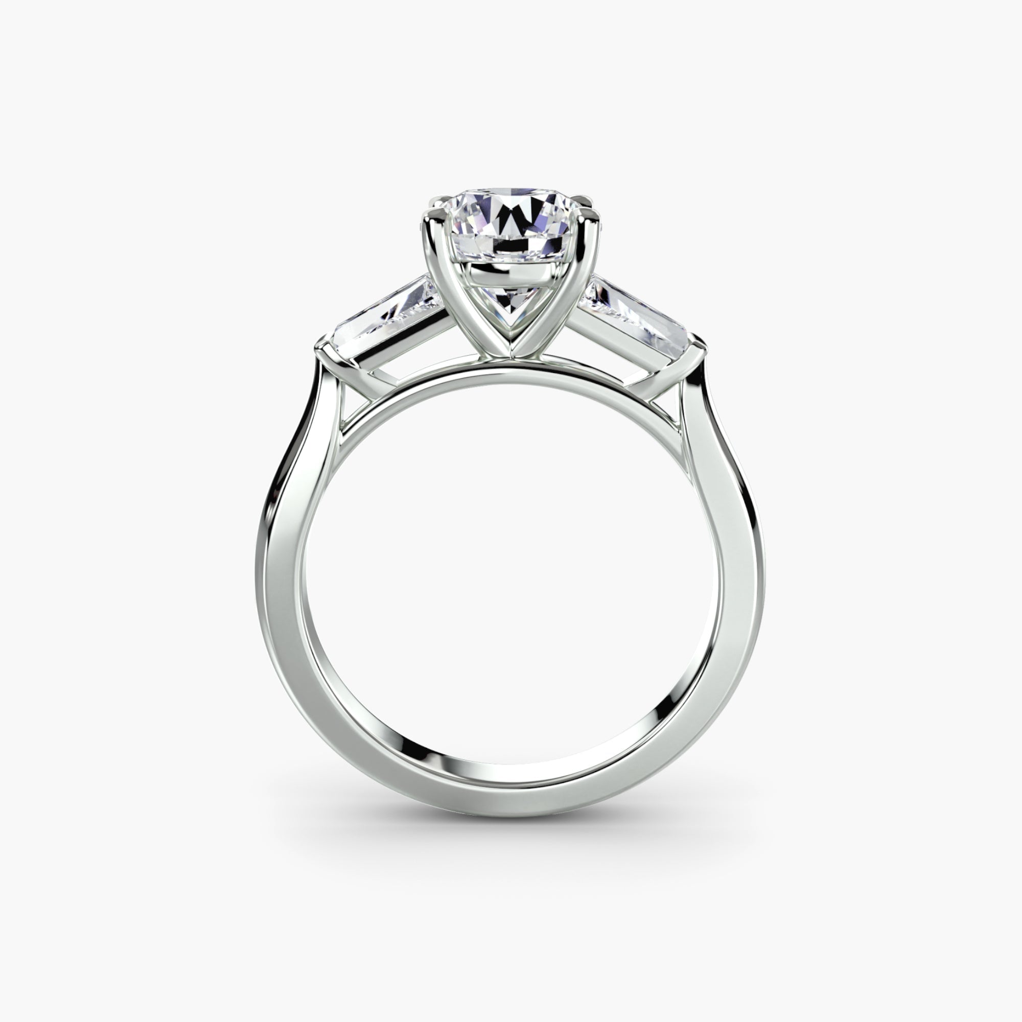 Three-Stone Ring (Baguette Side Stones) ALZA