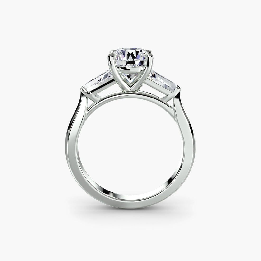 Three-Stone Ring (Baguette Side Stones) ALZA