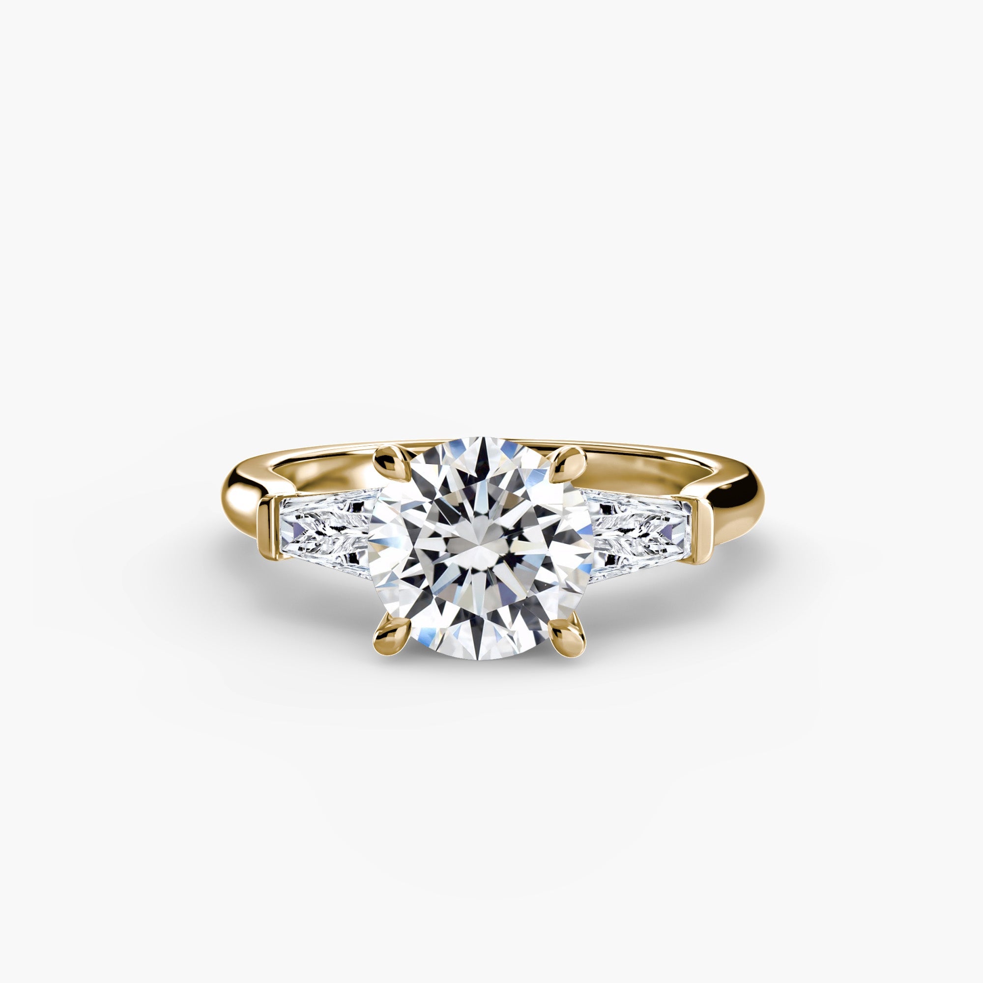 Three-Stone Ring (Baguette Side Stones) ALZA