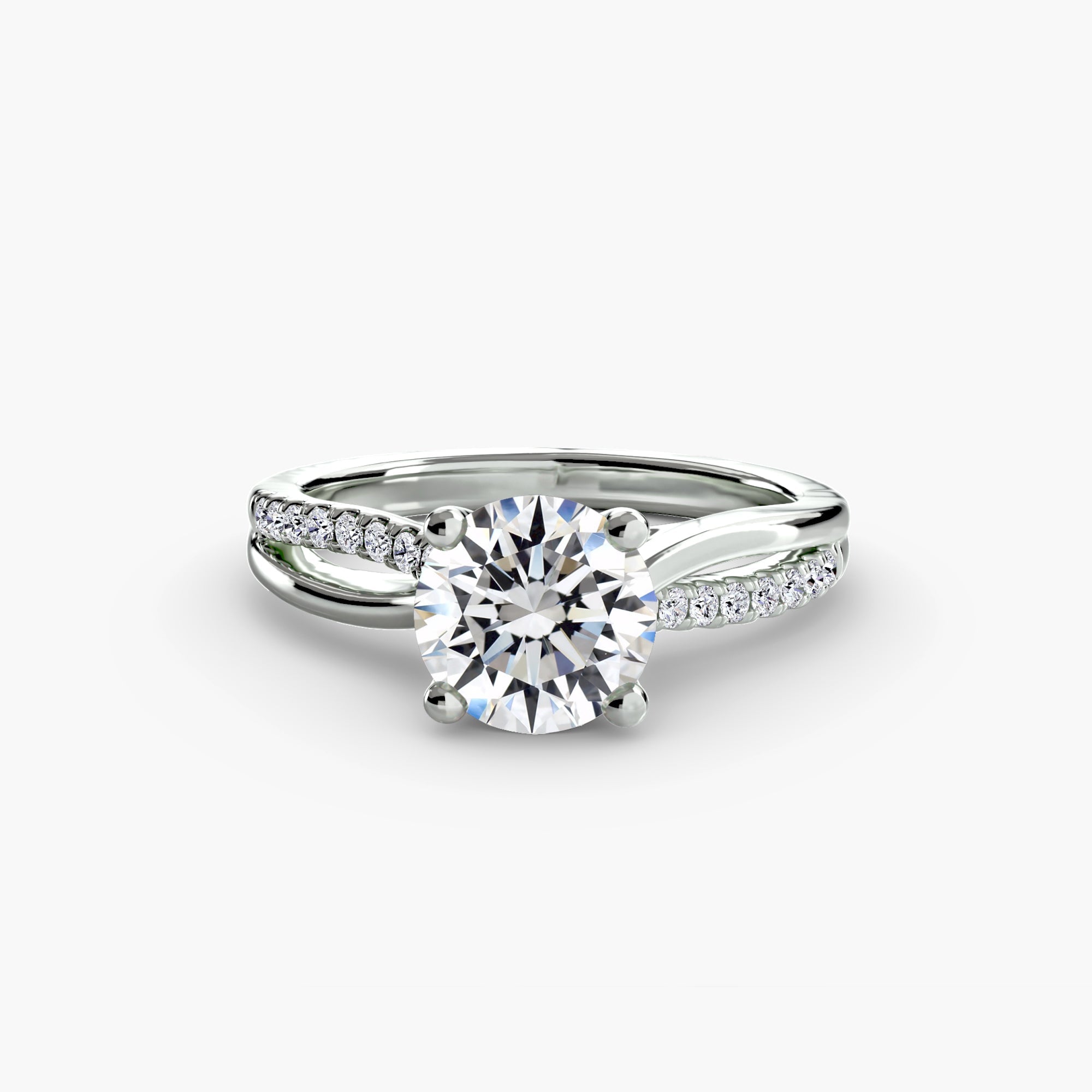 The Split Shank Pavé Solitaire ALZA
