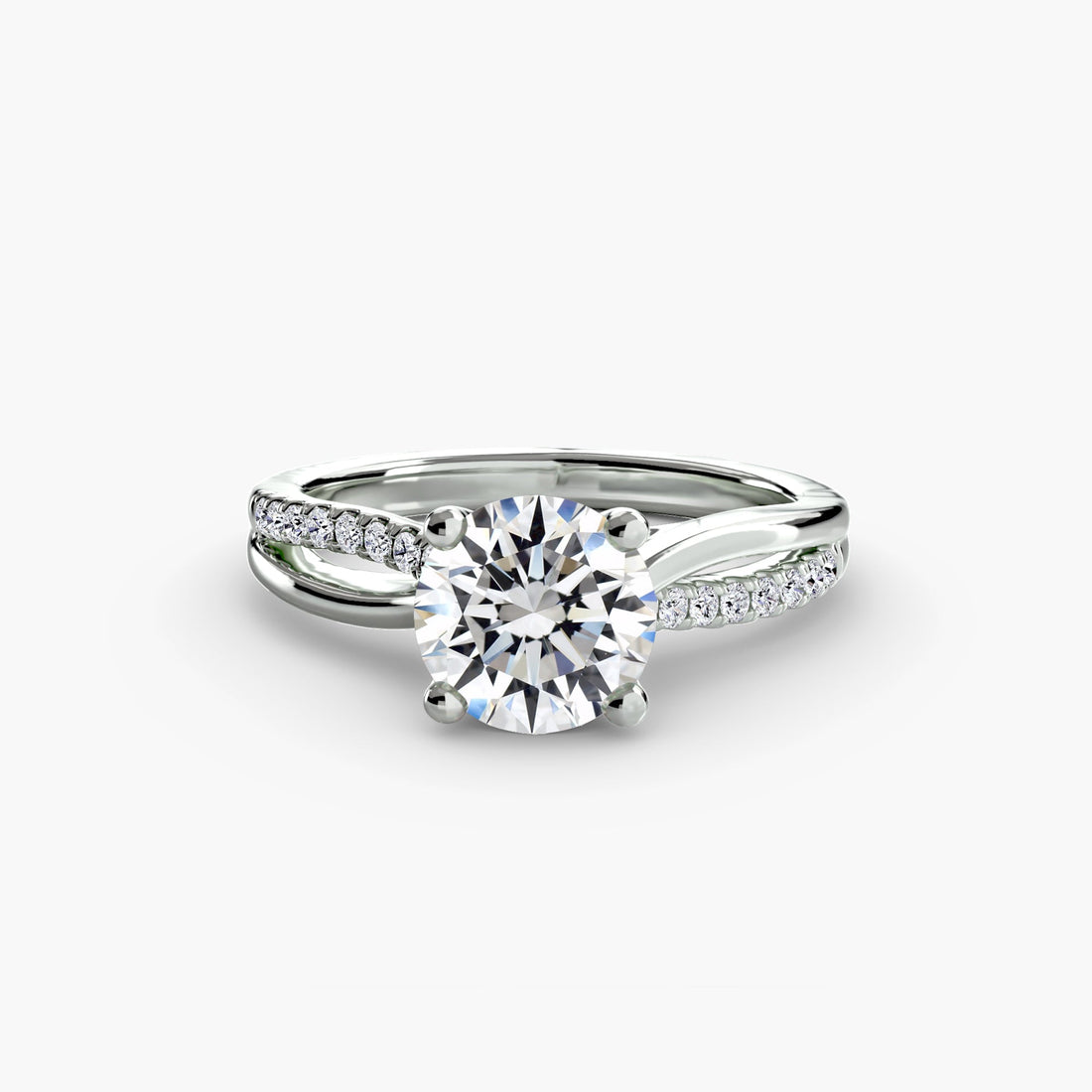The Split Shank Pavé Solitaire ALZA